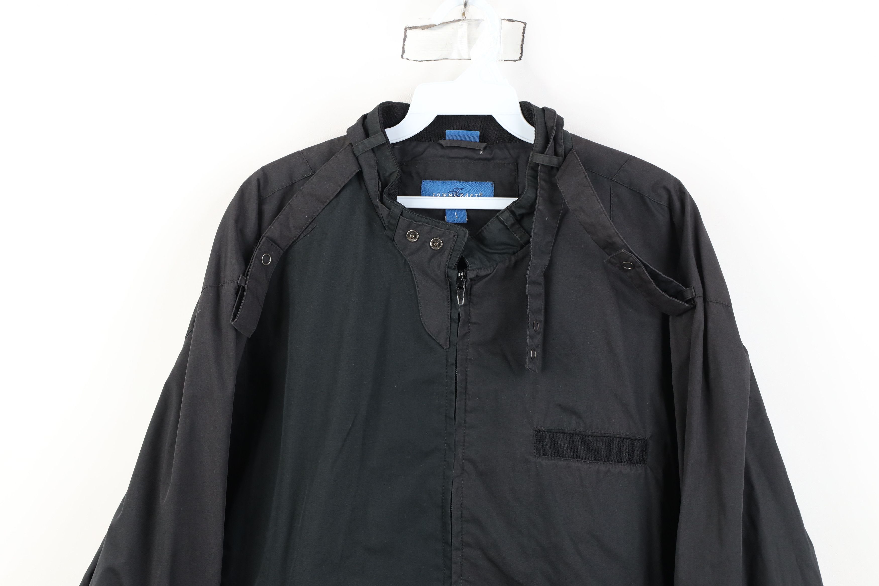 Vintage Vintage 90s Streetwear Full Zip Cafe Racer Bomber Jacket Size US L / EU 52-54 / 3 - 2 Thumbnail