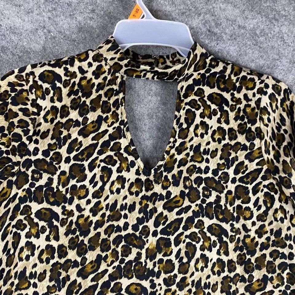 Other Trixxi Top Women's Small Short Sleeve Cheetah 100% Polyester Size S / US 4 / IT 40 - 2 Thumbnail