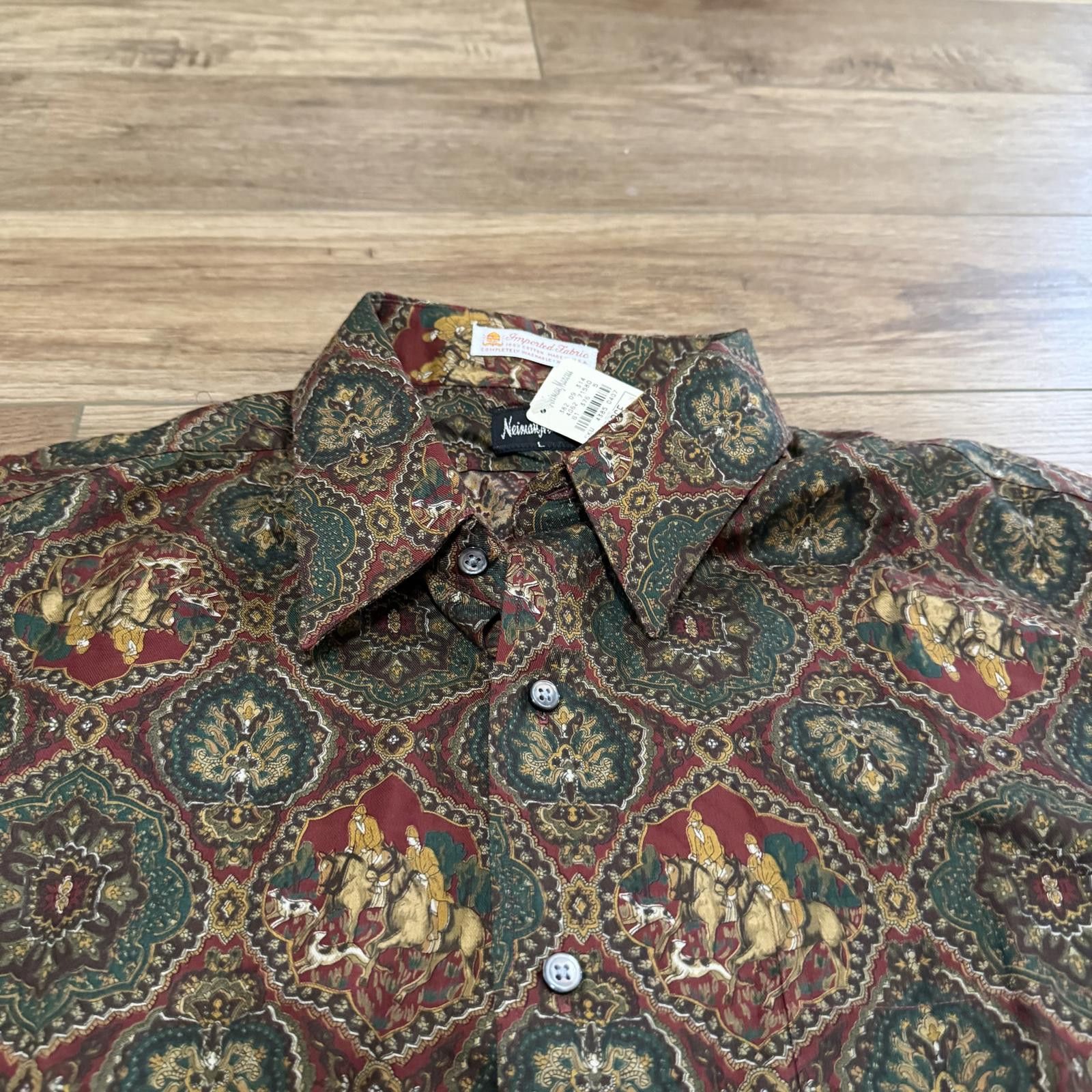 Neiman Marcus Vintage 70s 80s Neiman Marcus Art AOP Shirt Size US L / EU 52-54 / 3 - 2 Thumbnail