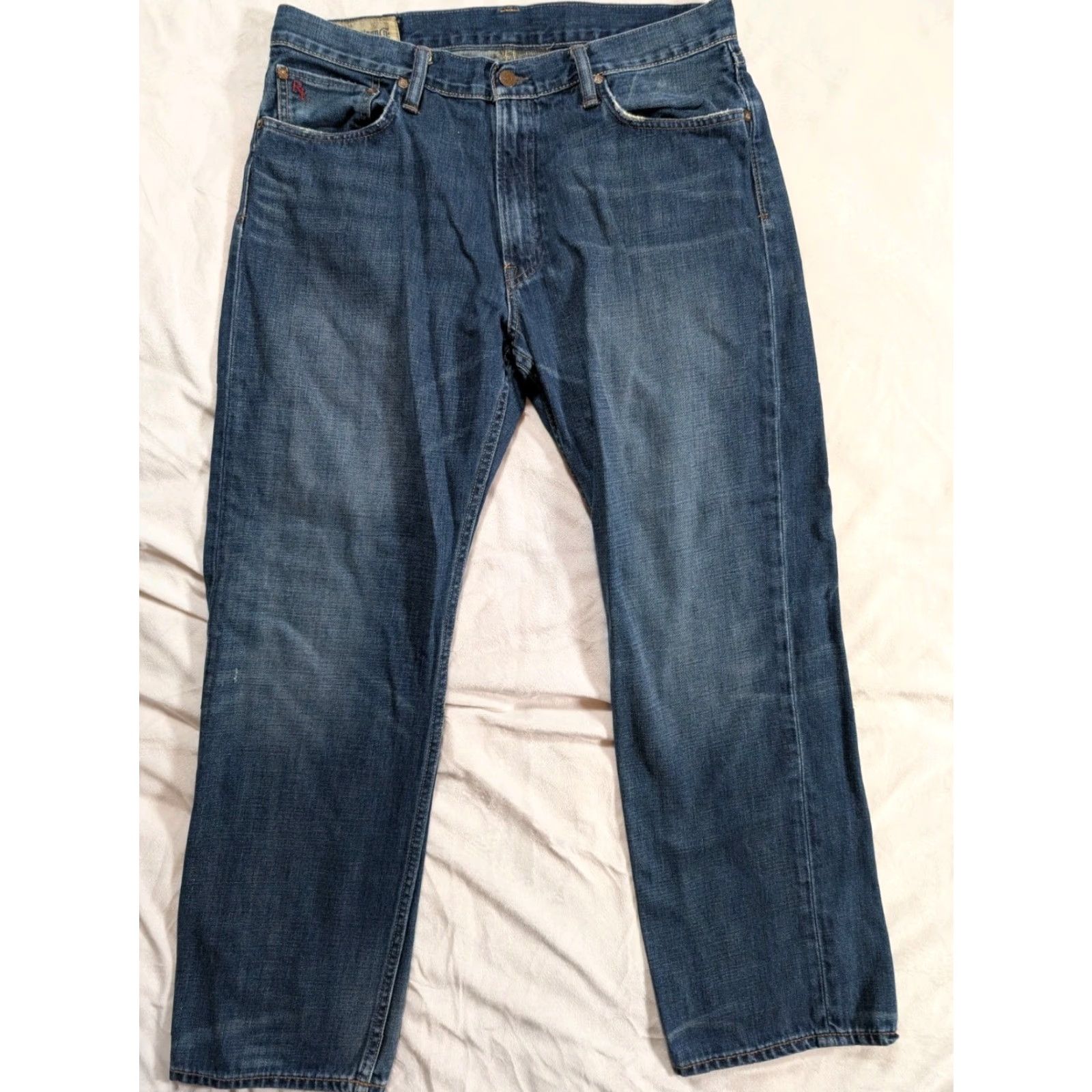 Polo Ralph Lauren Polo Ralph Lauren Jeans Mens 34x30 Blue Denim 867 Classic Fit Medium Wash 5-Pocket Coin Style Straight 100% Cotton Vintage: No Size US S / EU 44-46 / 1 - 2 Thumbnail