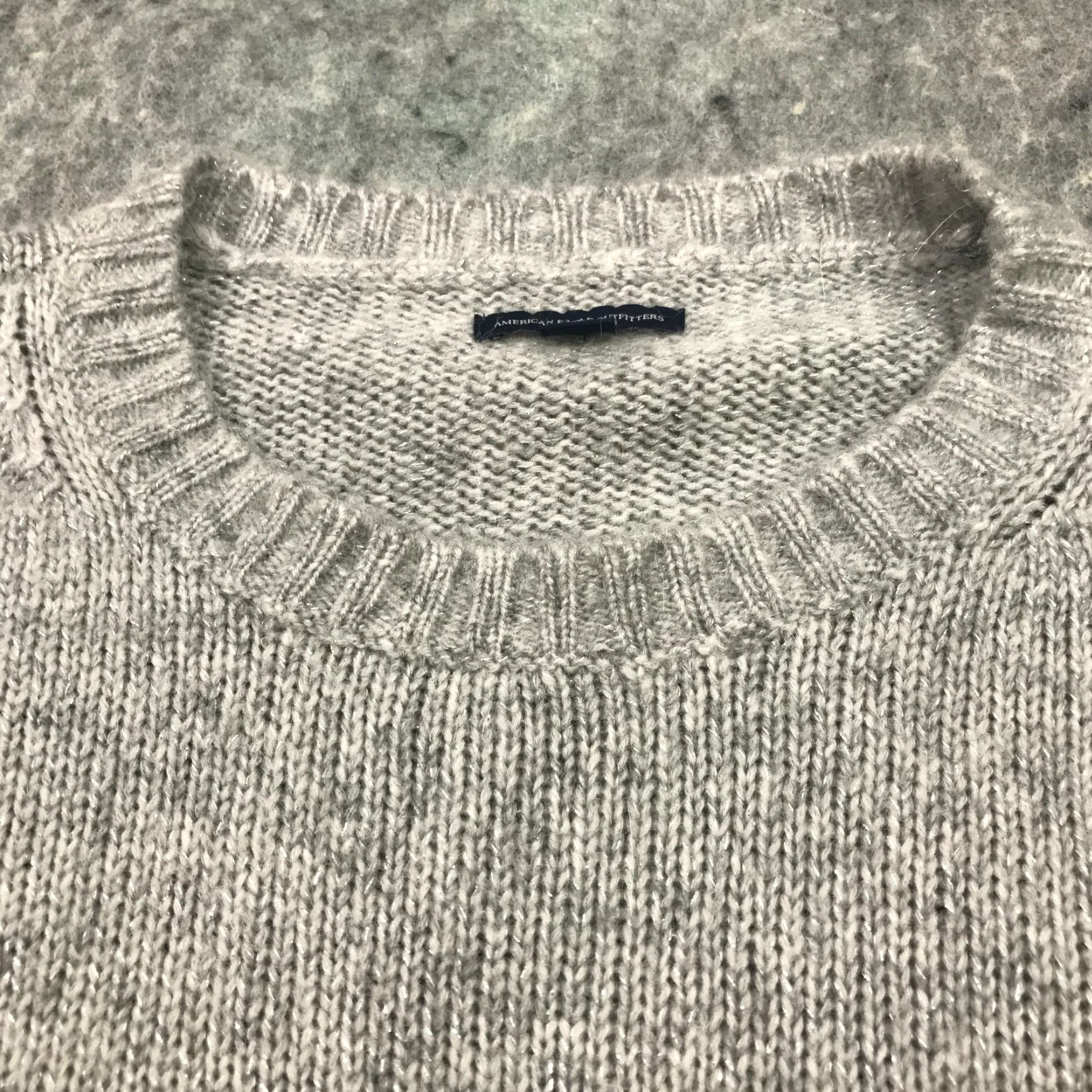 American Eagle Outfitters American Eagle Outfitters Sweater Shirt Womens XS Gray Knit Acrylic Nylon Wool Alpaca Blend Crew Neck Pullover Size XS / US 0-2 / IT 36-38 - 3 Thumbnail