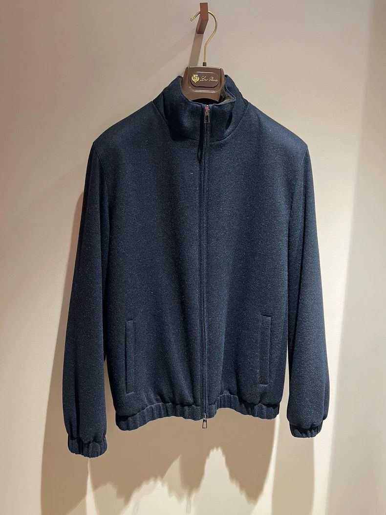 Loro Piana LORO PIANA Autumn/winter men's cashmere bomber knit coat Size US L / EU 52-54 / 3 - 1 Thumbnail