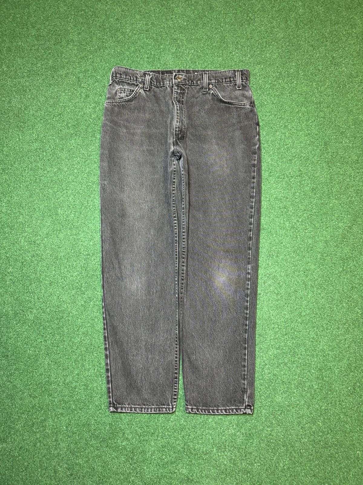 Levi's Vintage Clothing × Vintage Vintage 90s Levi’s 550 Orange Tab Relaxed Dark Wash Jeans Size US 36 / EU 52 - 3 Thumbnail