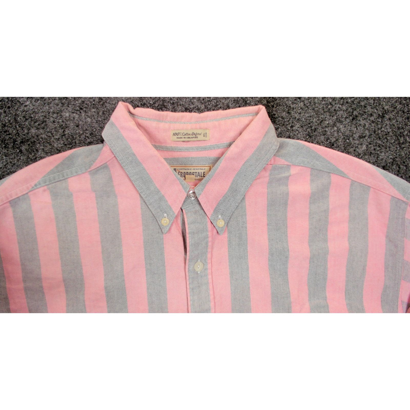 Aeropostale Vintage | Y2K Boxy Pink Striped Heavy oxford Overshirt Size US XL / EU 56 / 4 - 12 Thumbnail