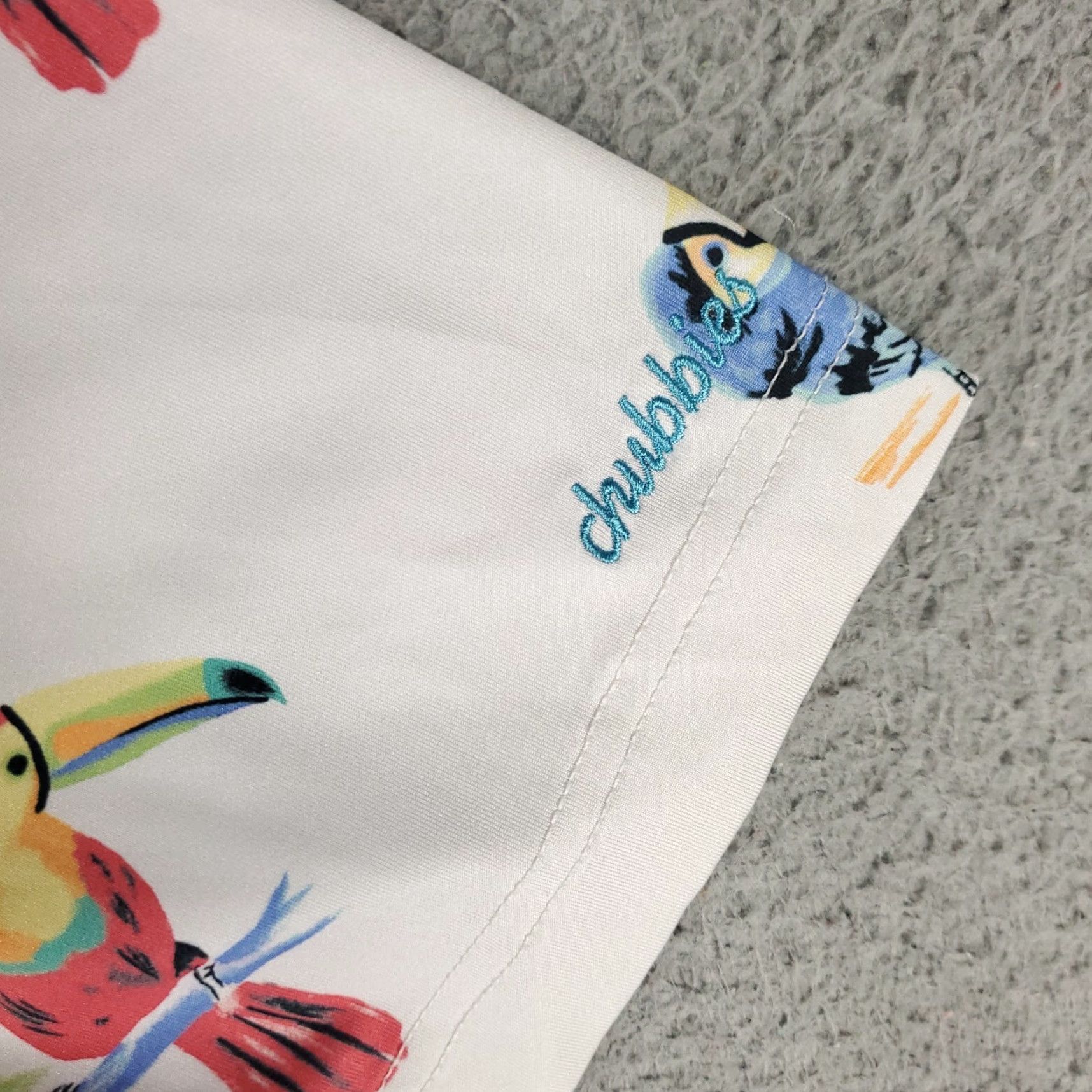 Chubbies Chubbies Polo Shirt Mens Large Gray Bird Print Short Sleeve Casual Golf Size US L / EU 52-54 / 3 - 3 Thumbnail