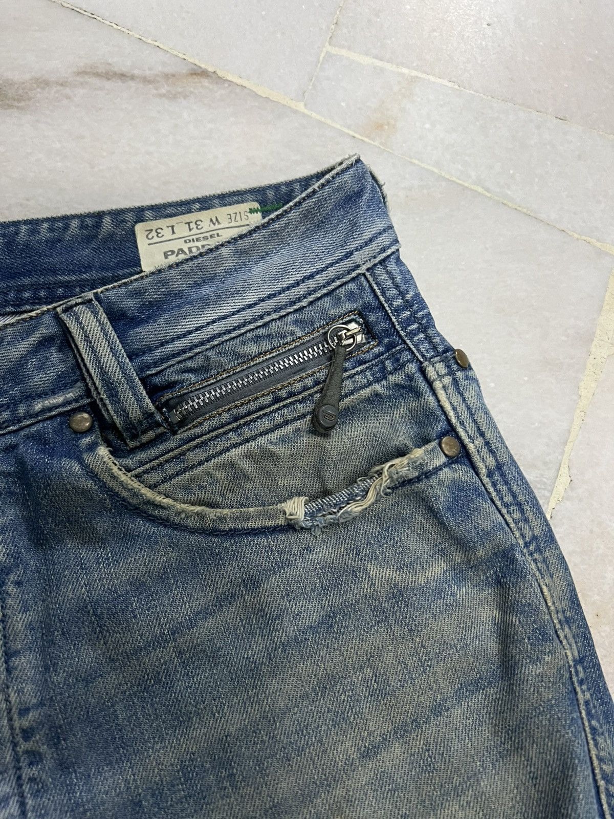 Diesel × If Six Was Nine × Japanese Brand 💥Insane 90s Diesel Industry Paddom Distressed Mud Wash Jean Size US 32 / EU 48 - 9 Thumbnail