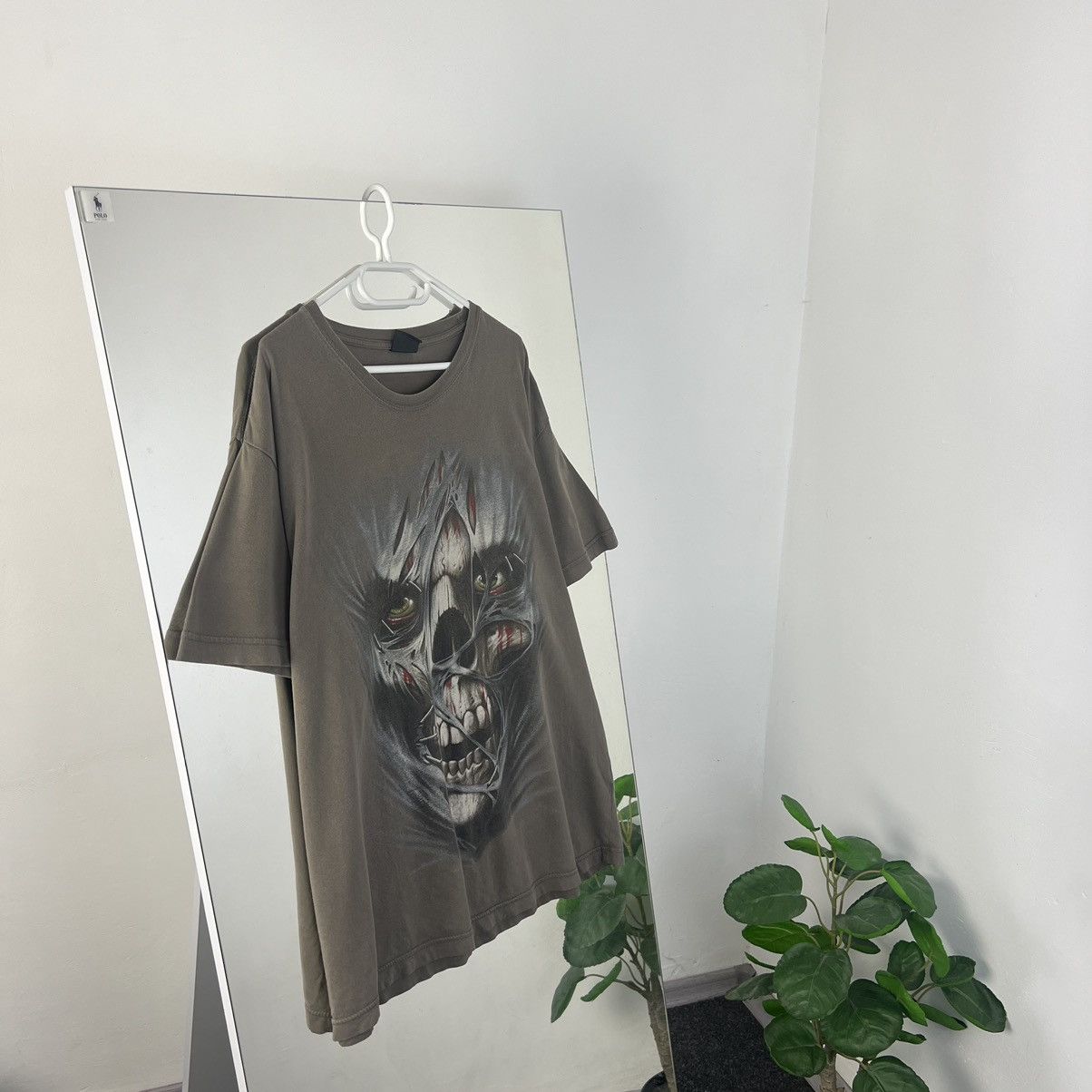 Vintage Vintage Tee 666 Big Print Spiral Skull Dead Face Horror Rock Size US XXL / EU 58 / 5 - 2 Thumbnail