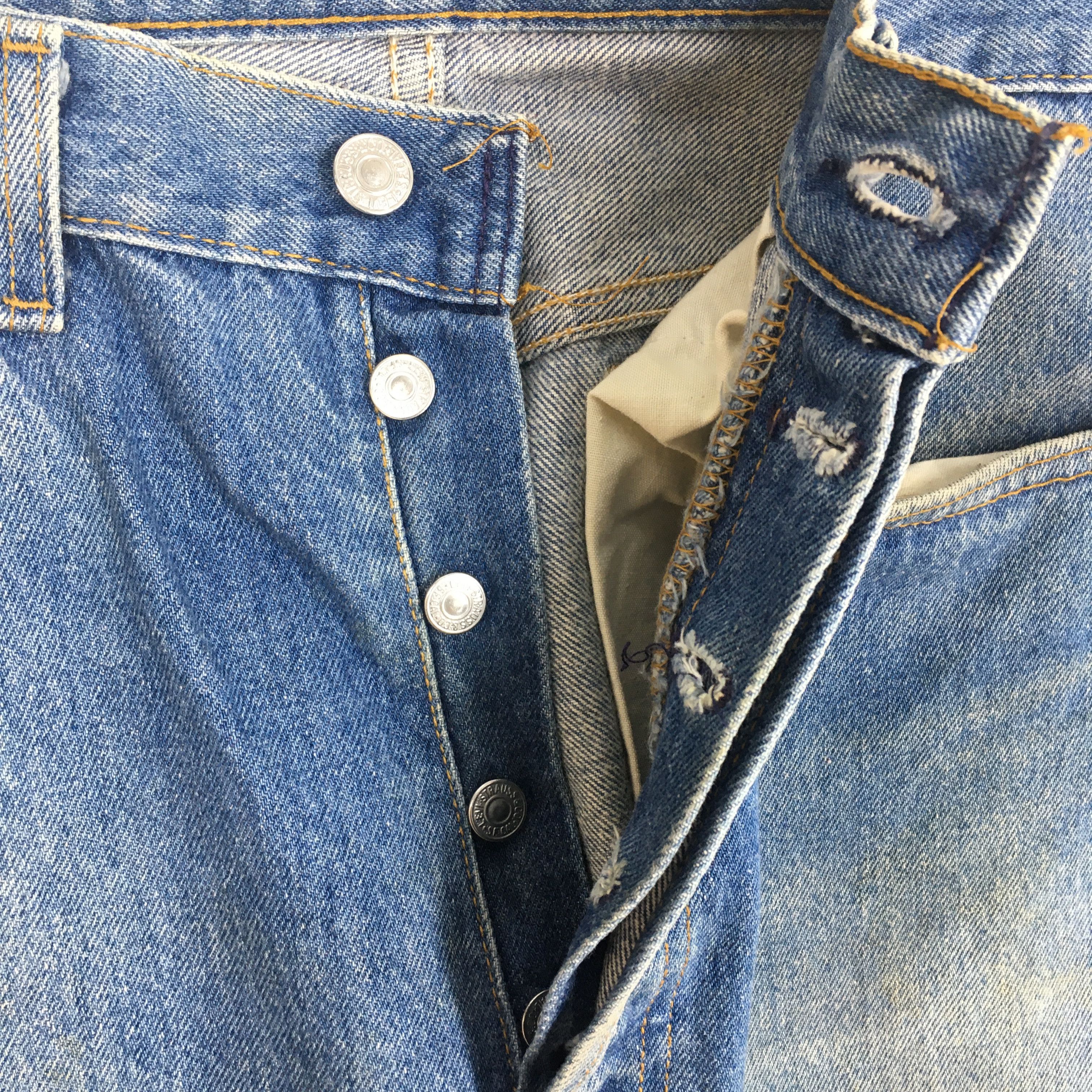 Levi's Size 30x30 Vintage 90s Levi's 501 Faded Blue Jeans S2021 Size US 30 / EU 46 - 6 Thumbnail