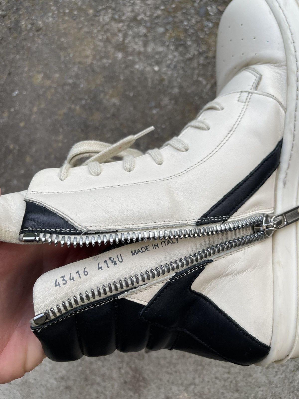 Rick Owens send offers! Reverse Oreo White Geobasket fits size 9/9.5 Size US 8.5 / EU 41-42 - 9 Thumbnail