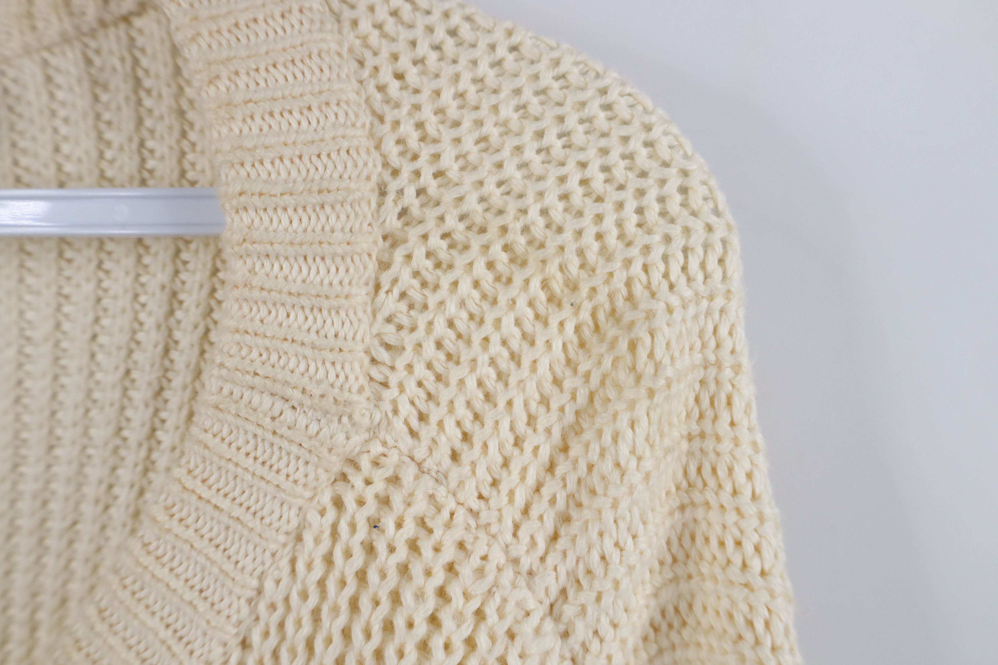 Ralph Lauren Ralph Lauren Ribbed Knit Slouchy Crewneck Sweater Beige Size XL / US 12-14 / IT 48-50 - 7 Thumbnail