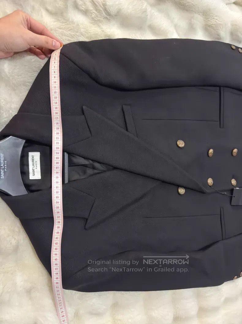 Saint Laurent Paris Saint Laurent Paris Black and Gold Cashmere Wool Blend Men Size US M / EU 48-50 / 2 - 6 Thumbnail