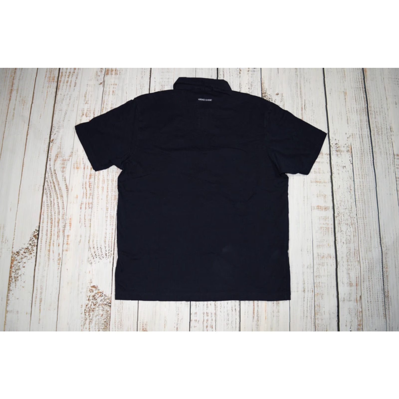 Versace VINTAGE VERSACE CLASSIC 1/4 ZIP POLO SHIRT NAVY BLUE LARGE 100% COTTON 80s 90s MENS Size US L / EU 52-54 / 3 - 7 Thumbnail