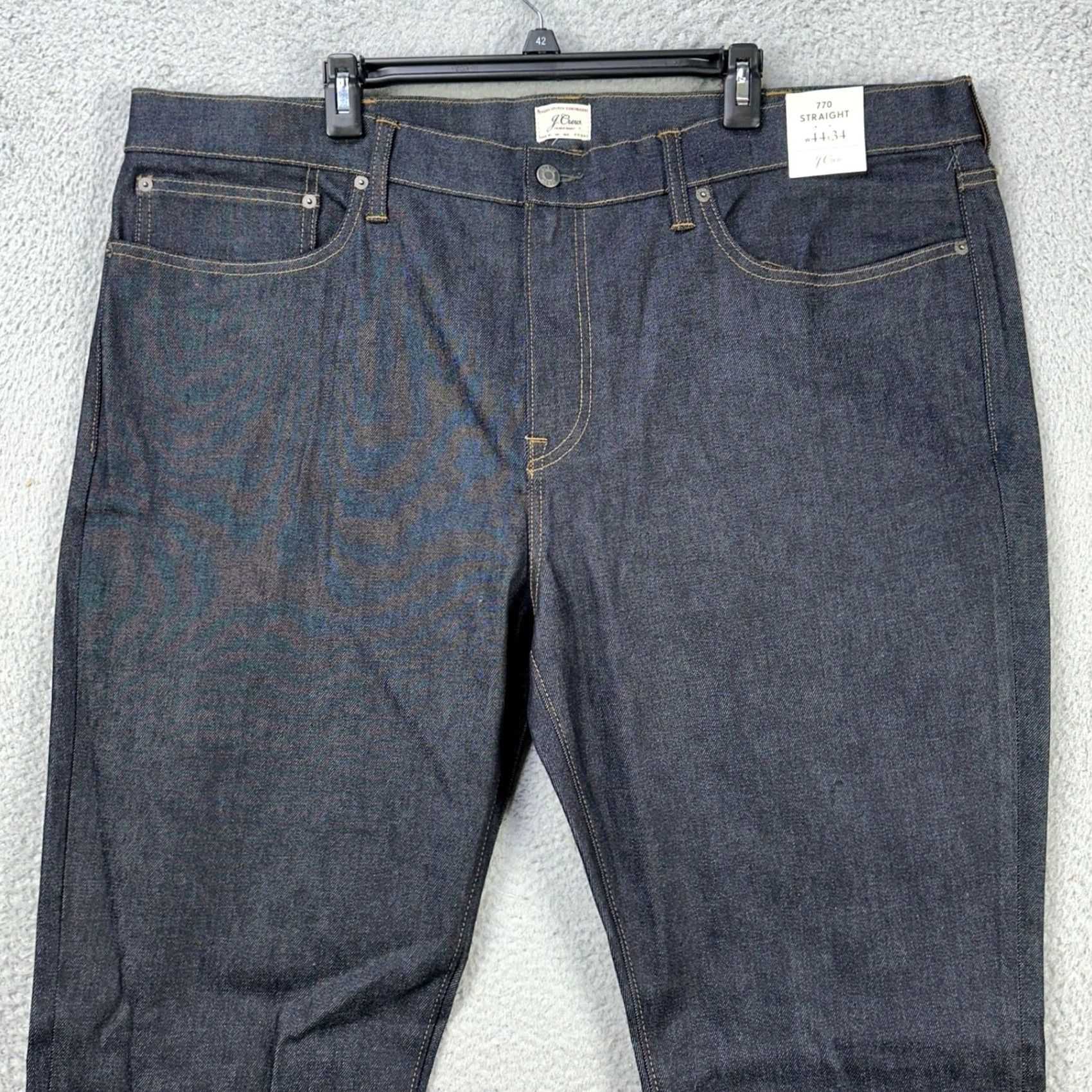 J.Crew J. Crew 770 Jeans Straight Mens 44X34 Blue Kurabo Premium Japanese Denim Dark Washed NEW Size US 44 / EU 60 - 4 Thumbnail