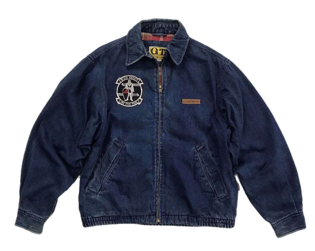 Japanese Brand G.T.Hawkins Denim Style Jacket Red Gingham Inner Size US M / EU 48-50 / 2 - 1 Thumbnail