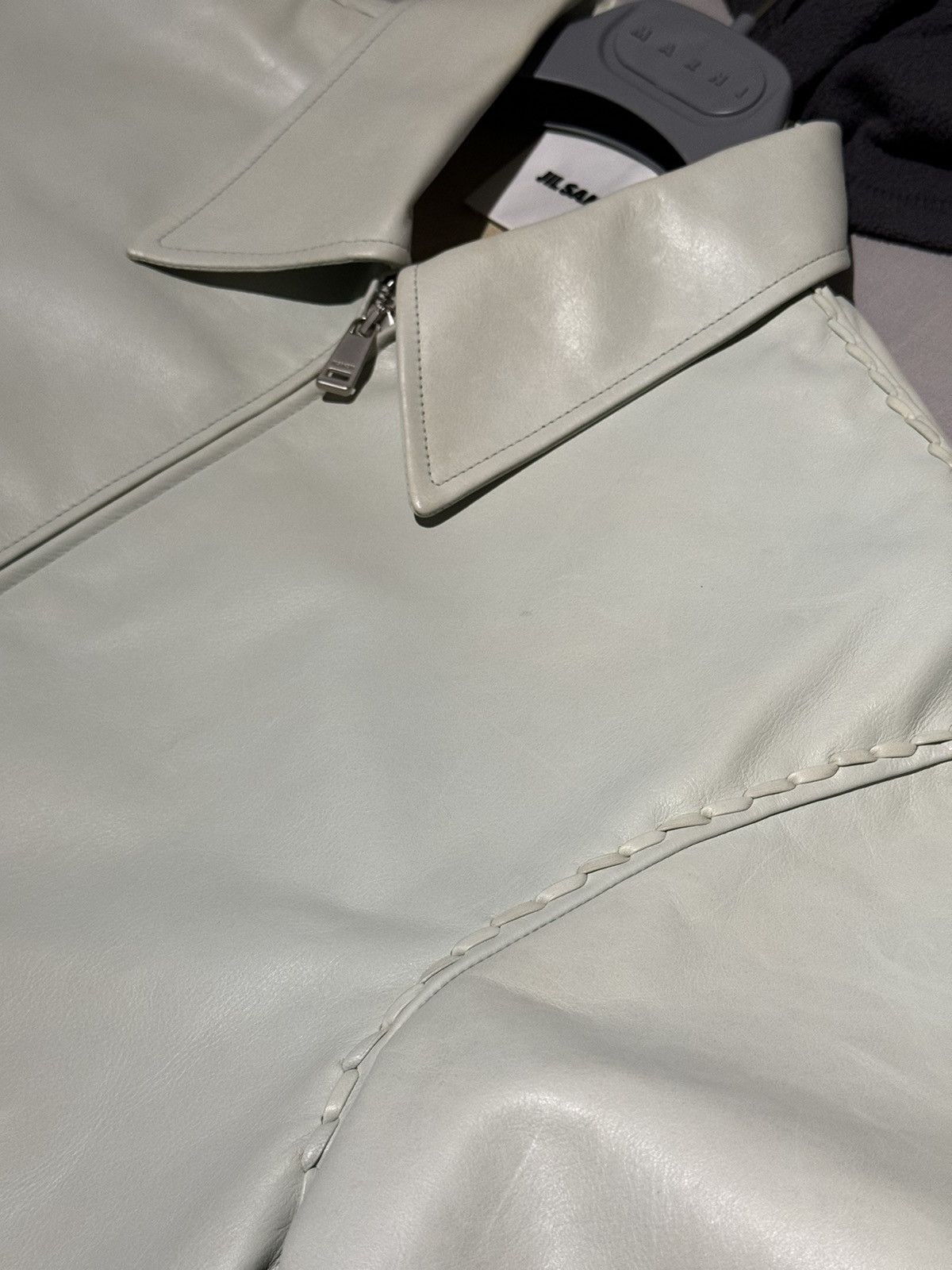 Jil Sander Jil Sander Leather Short Sleeves Zip Up Shirt Size US M / EU 48-50 / 2 - 5 Thumbnail