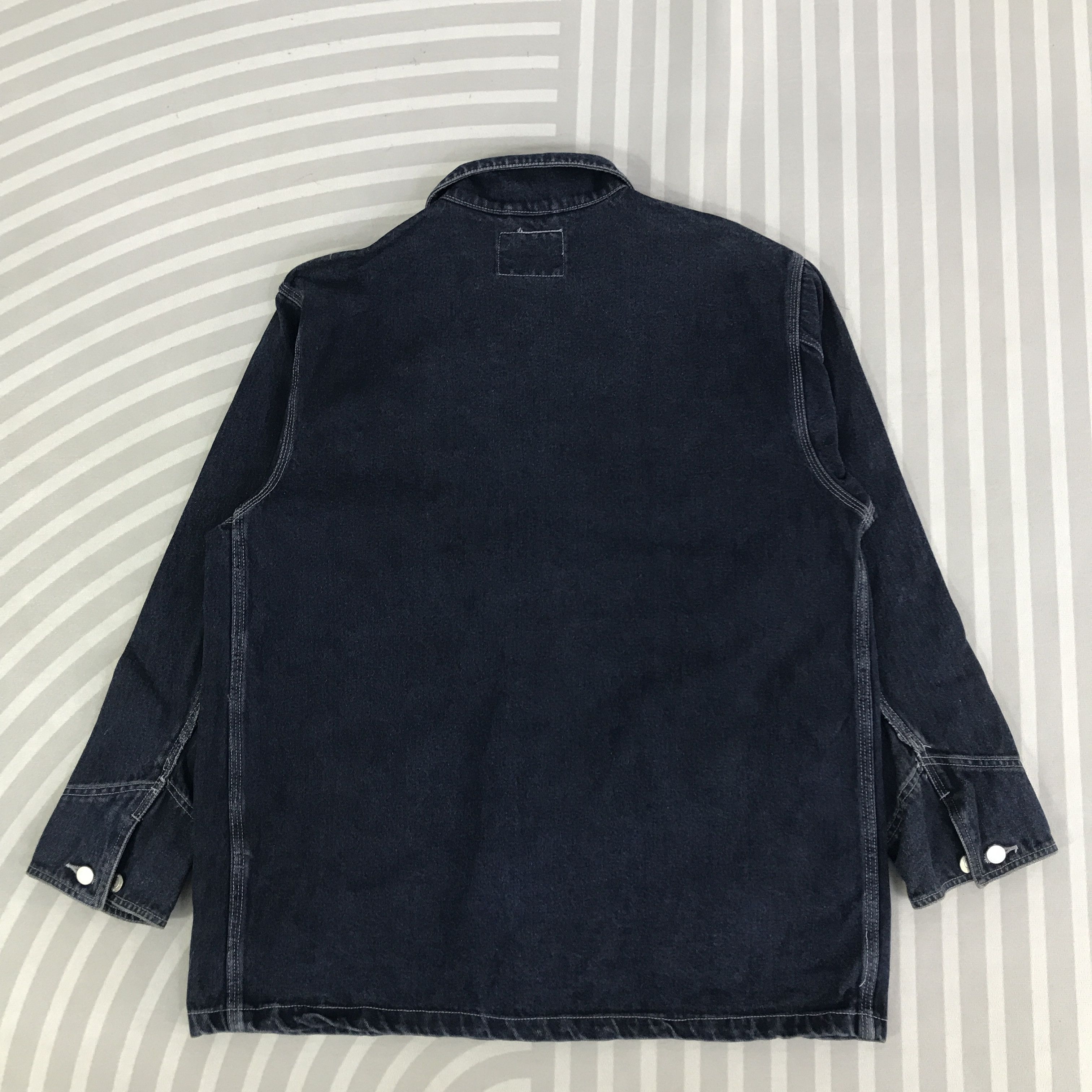 Japanese Brand Vintage Seashop Denim Button Jacket K115B7 Size US L / EU 52-54 / 3 - 3 Thumbnail
