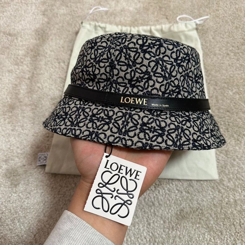 Loewe LOEWE size 59 Ladies' Fisherman Hat in Black and White Colo Size ONE SIZE - 1 Thumbnail
