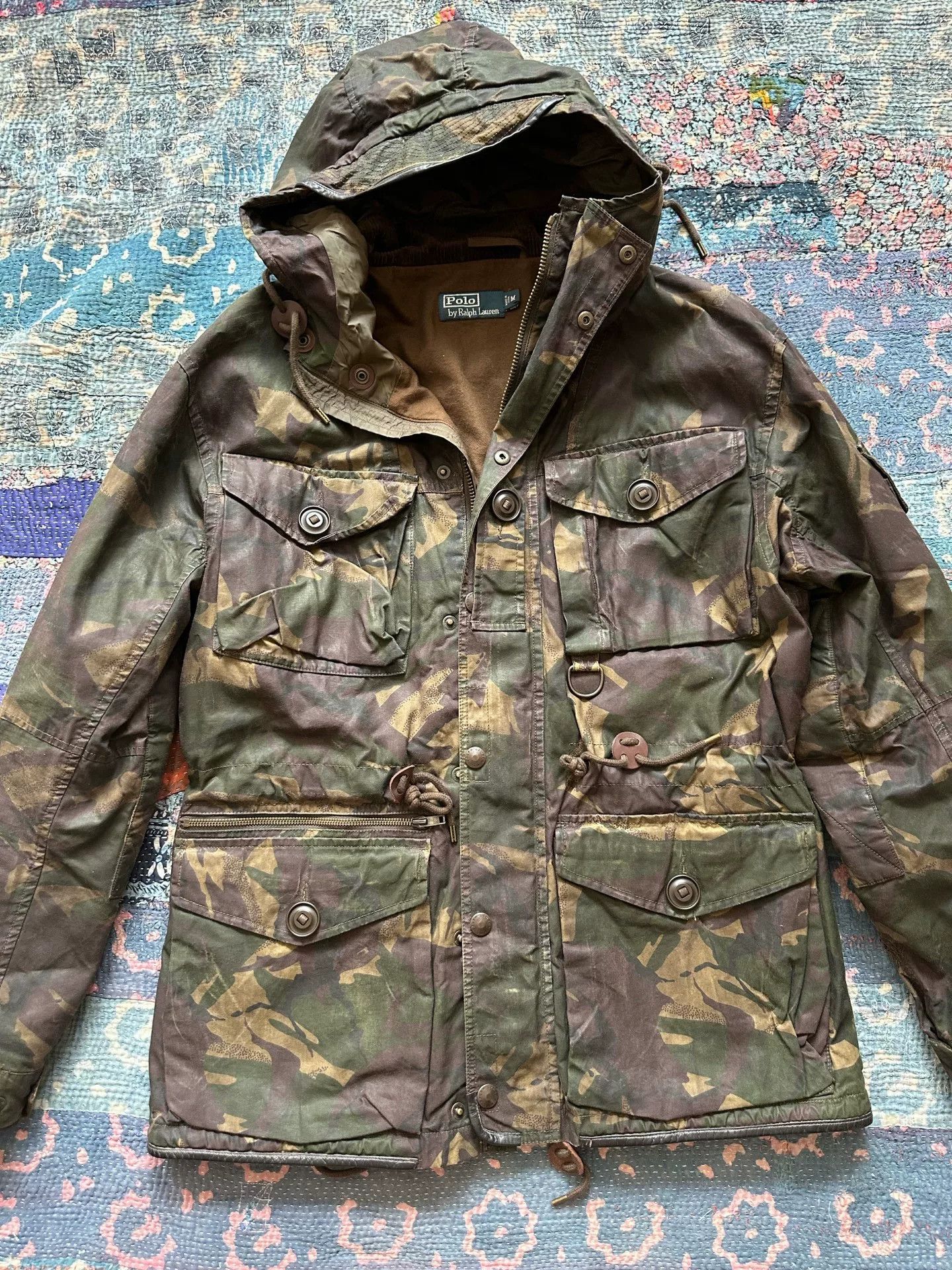 RRL Ralph Lauren Polo Ralph Lauren RRL Waxed Camo Jacket Size US M / EU 48-50 / 2 - 1 Thumbnail