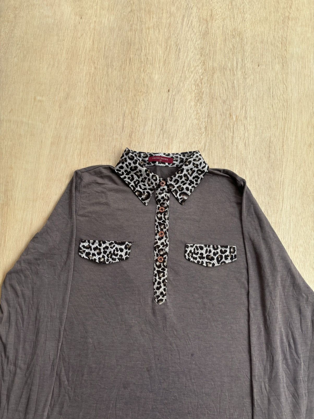 Hysteric Glamour × If Six Was Nine × Japanese Brand Y2k Leopard Henry Brown Ifsixwasnine Style Shirt Size US L / EU 52-54 / 3 - 2 Thumbnail