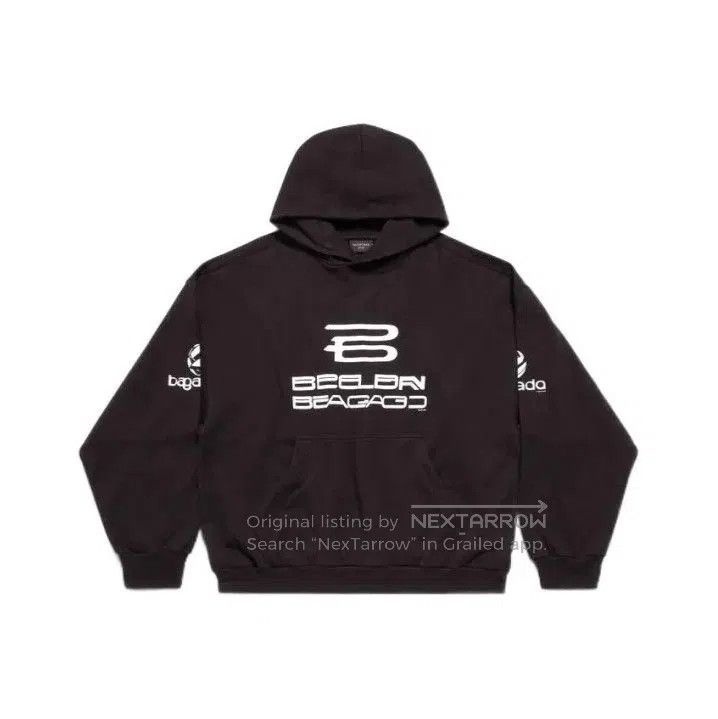 Balenciaga Balenciaga Black Logo Hooded Sweatshirt Unisex. Size US M / EU 48-50 / 2 - 1 Thumbnail
