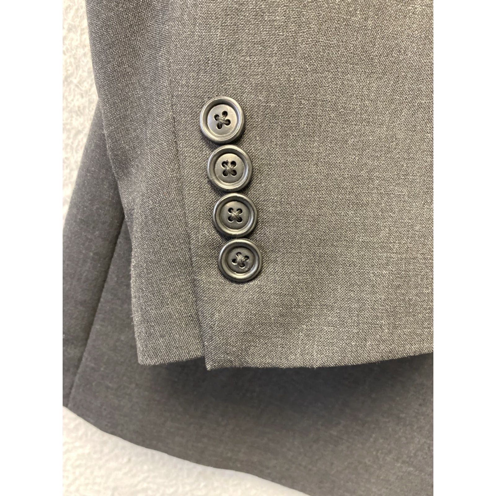 Banana Republic Banana Republic Blazer Sport Coat Gray Slim Fit Wool Notch Lapel Single-Breasted 40 Regular Men Size 40R - 4 Thumbnail