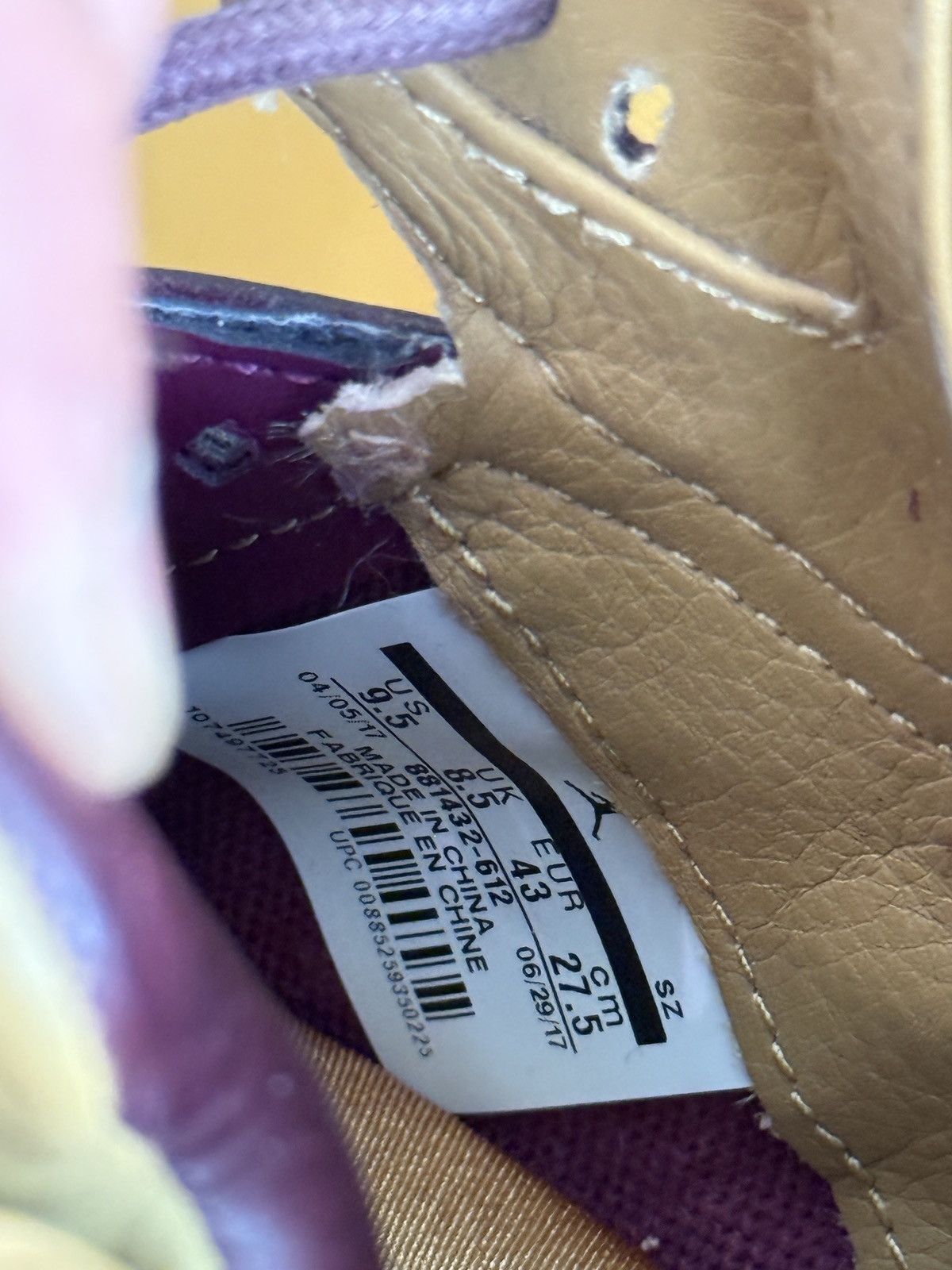 Jordan Brand Jordan 5 Premium “Bordeaux” (Wine and Cigar) 2017 Size US 9.5 / EU 42-43 - 7 Thumbnail