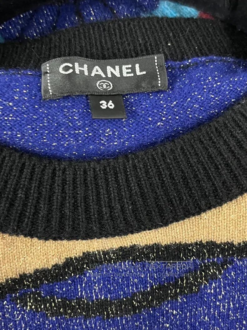 Chanel Chanel Egypt series Beetle cashmere sweater Size XS / US 0-2 / IT 36-38 - 4 Thumbnail