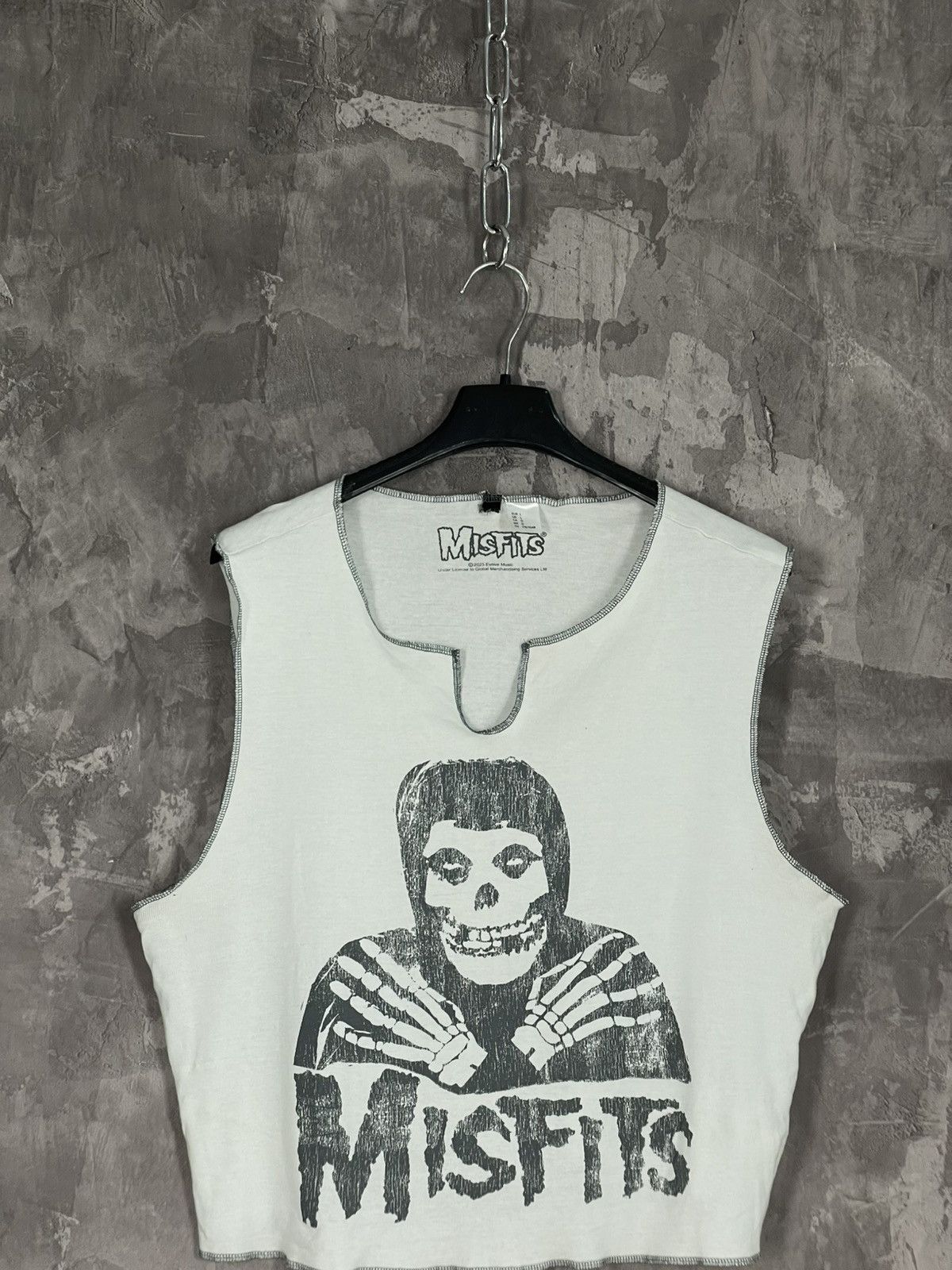 Hysteric Glamour × Vintage Y2k Misfits Big Logo Skull Avant Garde Rock Cute Tank top Size L / US 10 / IT 46 - 2 Thumbnail