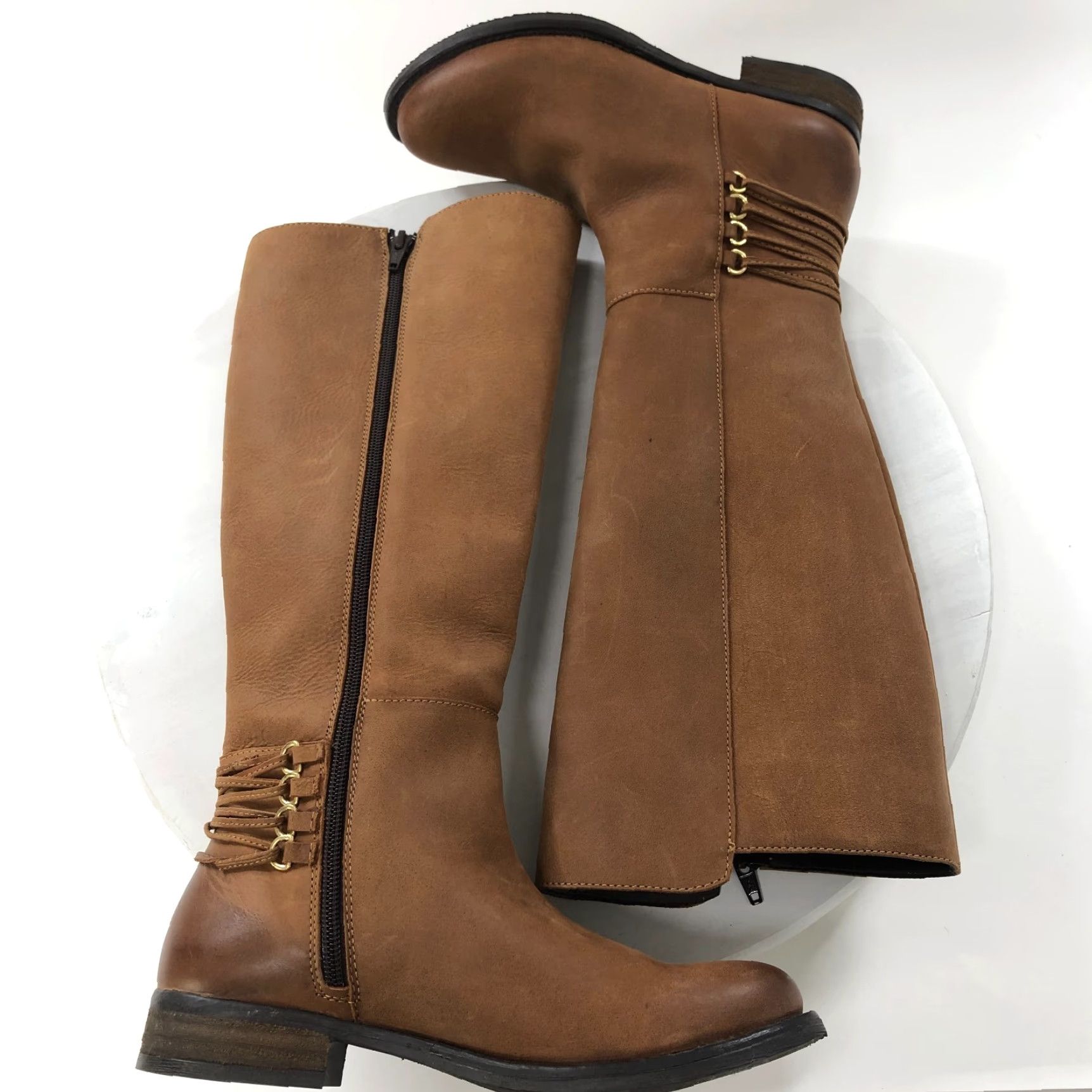 Steve Madden Steve Madden Leather Women's 7.5 Side Zip Knee Boots Brown MINT Boots Brown Women 7.5 Knee Boots Western Casual Vintage No Size US 8 / IT 38 - 7 Thumbnail