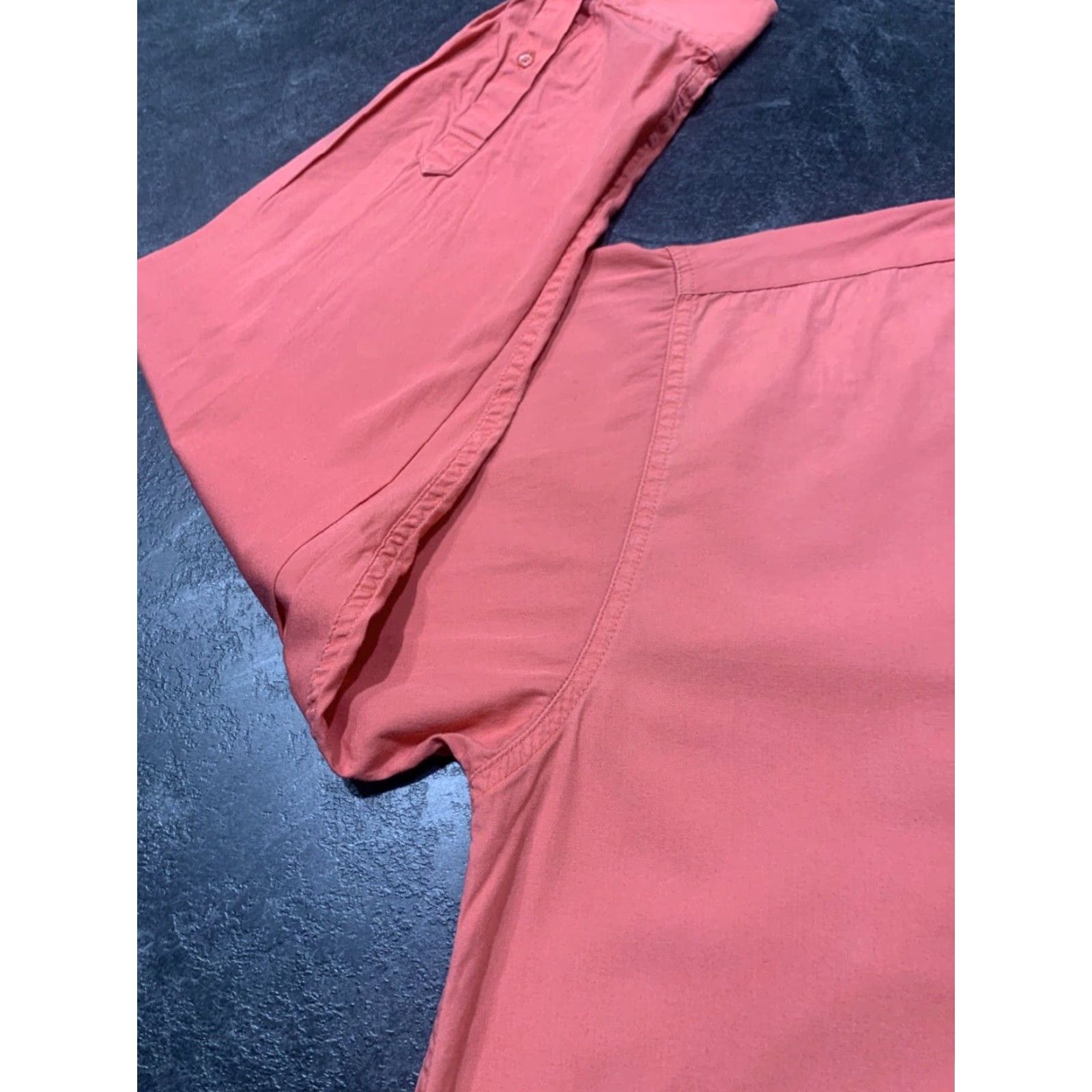 Vintage Cinch Mens Long Sleeve Button Up Shirt Salmon Coral Pink M Medium Size US M / EU 48-50 / 2 - 5 Thumbnail