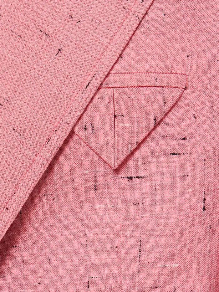 Japanese Brand o1s1rm03266 Textured Criss-Cross Viscose Silk Jacket in Pink Size US M / EU 48-50 / 2 - 4 Thumbnail