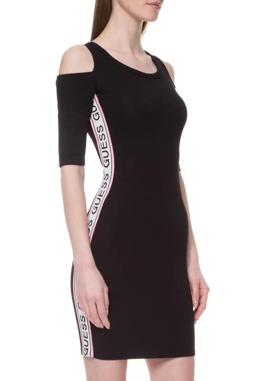 Guess GUESS ALMA DRESS JET BLACK WITH LOGO , women's small Size S / US 4 / IT 40 - 15 Thumbnail