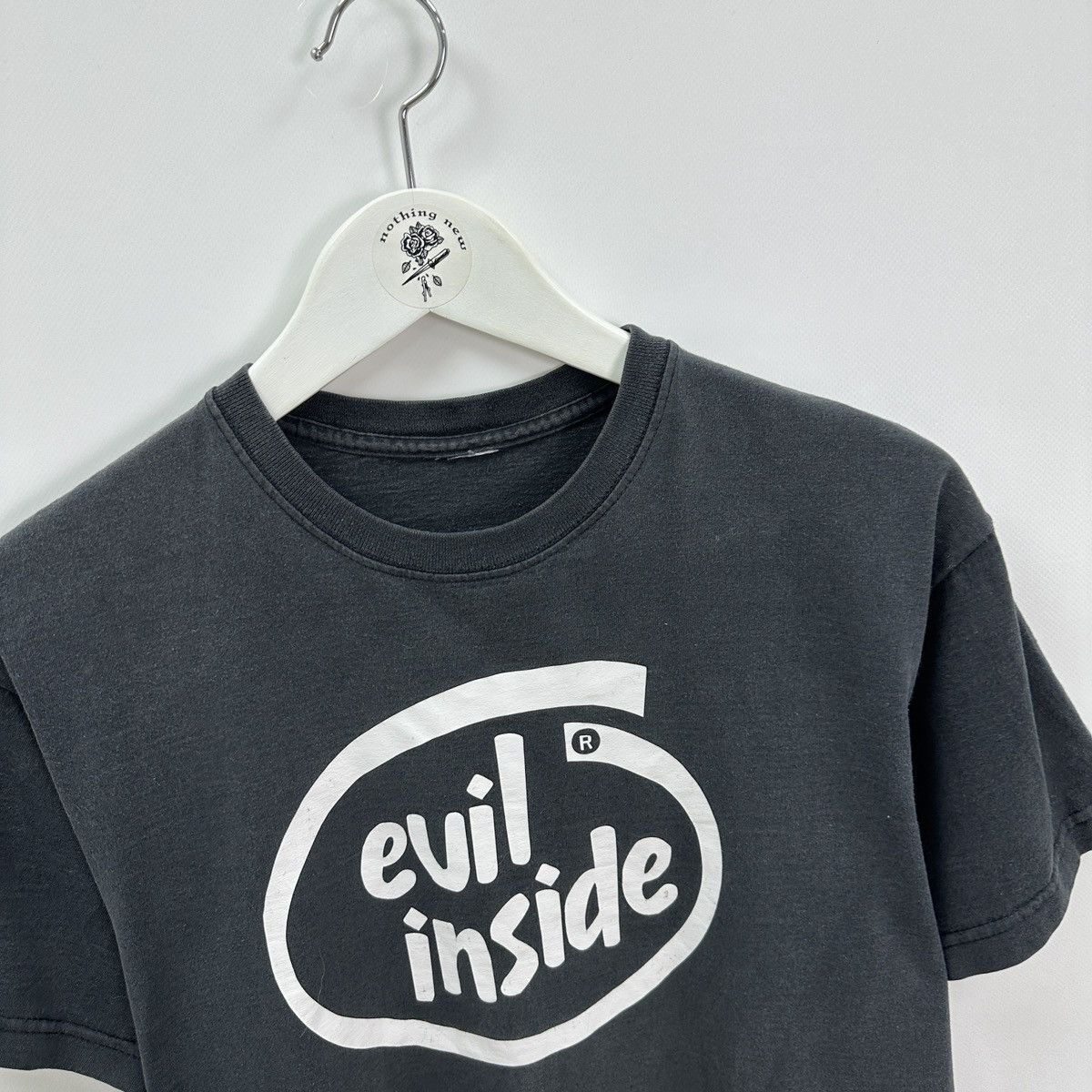 Microsoft Vintage 00s washed Evil Inside Intel humor tee y2k og Hype Size US M / EU 48-50 / 2 - 4 Thumbnail