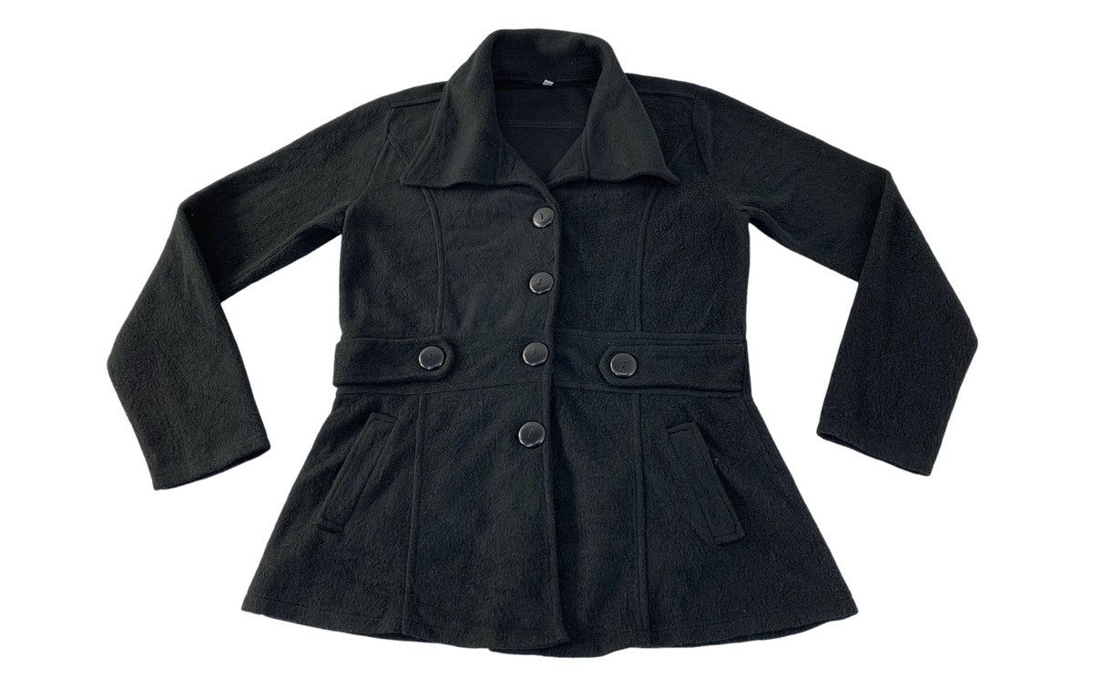 Kansai Yamamoto 90s Japanese Brand Peacoat Full Button Pocket Fleece Jacket Size S / US 4 / IT 40 - 1 Thumbnail