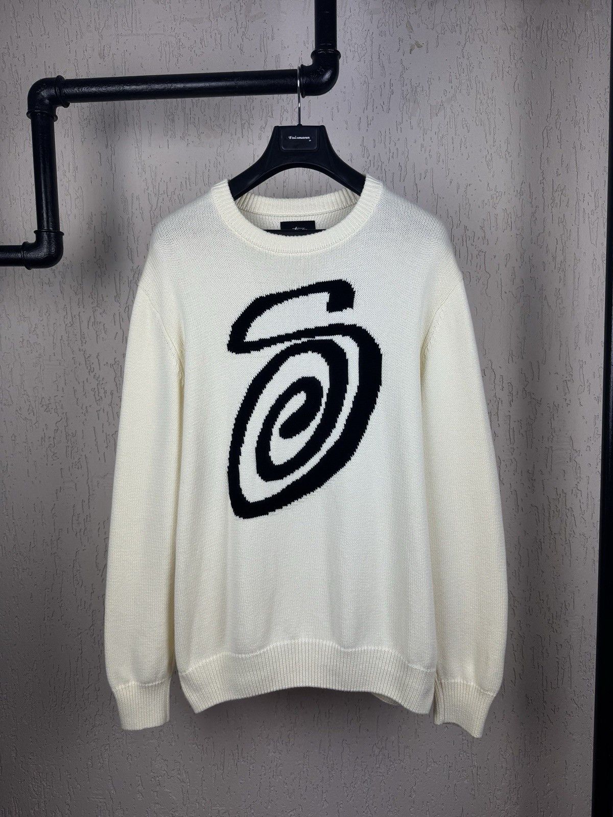 Stussy ストゥーシー ニット SWIRLY SWEATER Buy Stussy Curly S Sweater 'Natural' - 117073 NATU | GOAT