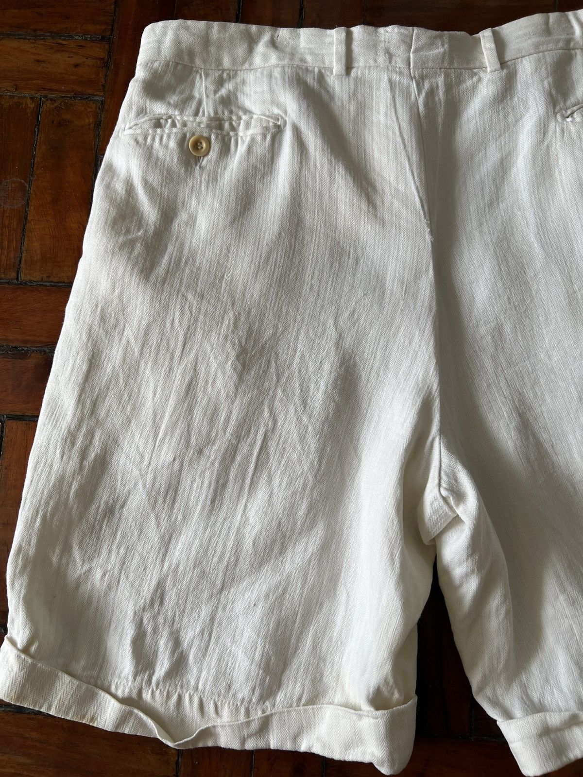 Hermes Hermes white linen shorts Size US 32 / EU 48 - 7 Thumbnail