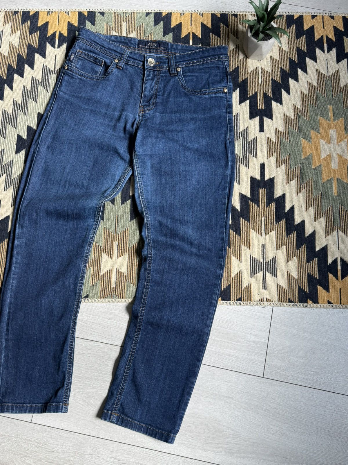 Brioni Brioni Logo Denim Luxury Jeans Size US 31 - 8 Thumbnail