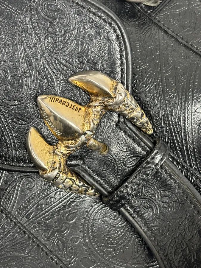 Just Cavalli AW2008 Cavalli Black Leather Winged Claw Lock Shoulder Bag Size ONE SIZE - 5 Thumbnail
