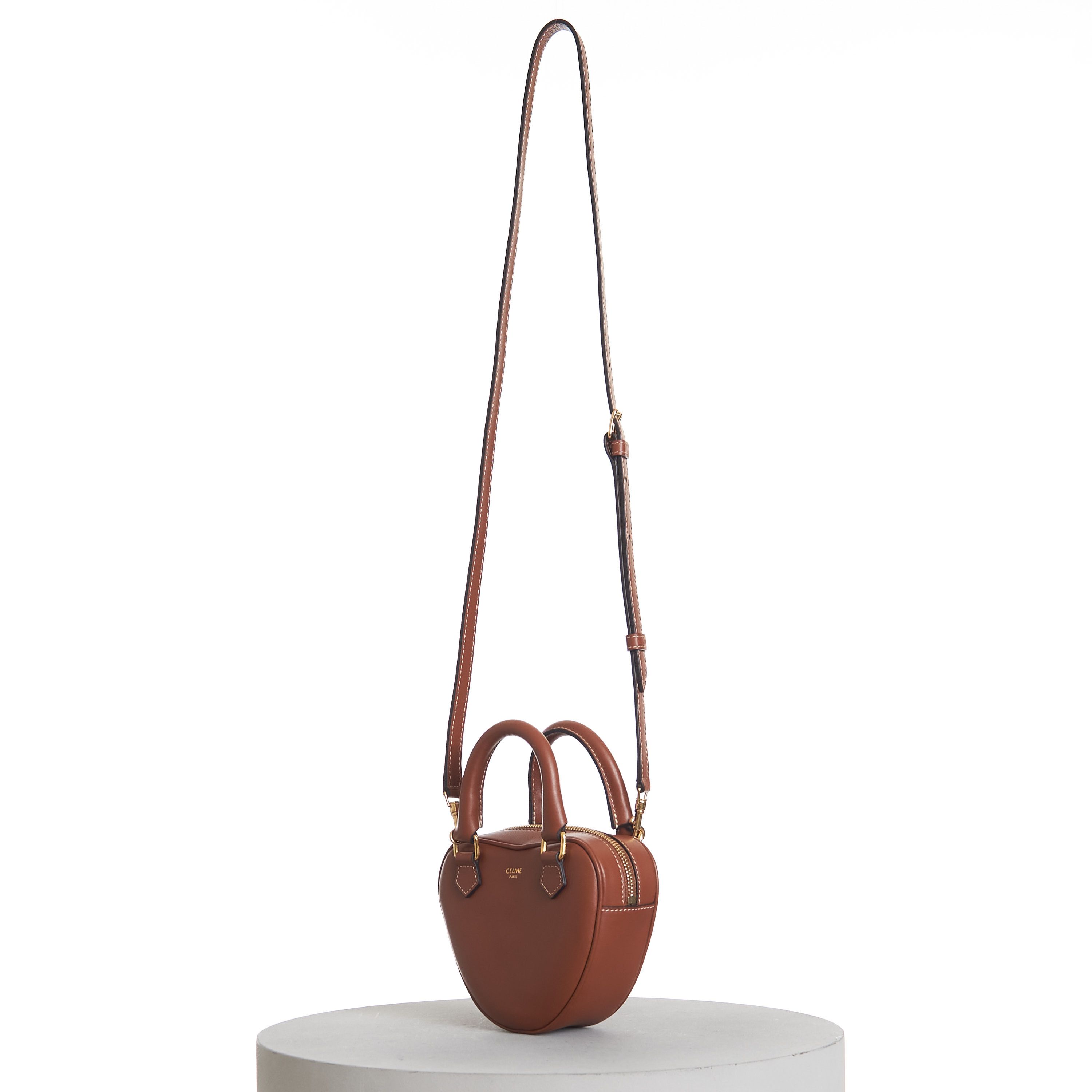 Celine Medium Celine Heart Bag In Tan Brown Smooth Leather Size ONE SIZE - 2 Thumbnail