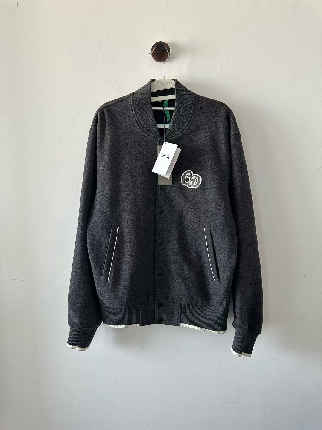 Dior Dior Wool Slogan Baseball Jacket Size US M / EU 48-50 / 2 - 1 Thumbnail