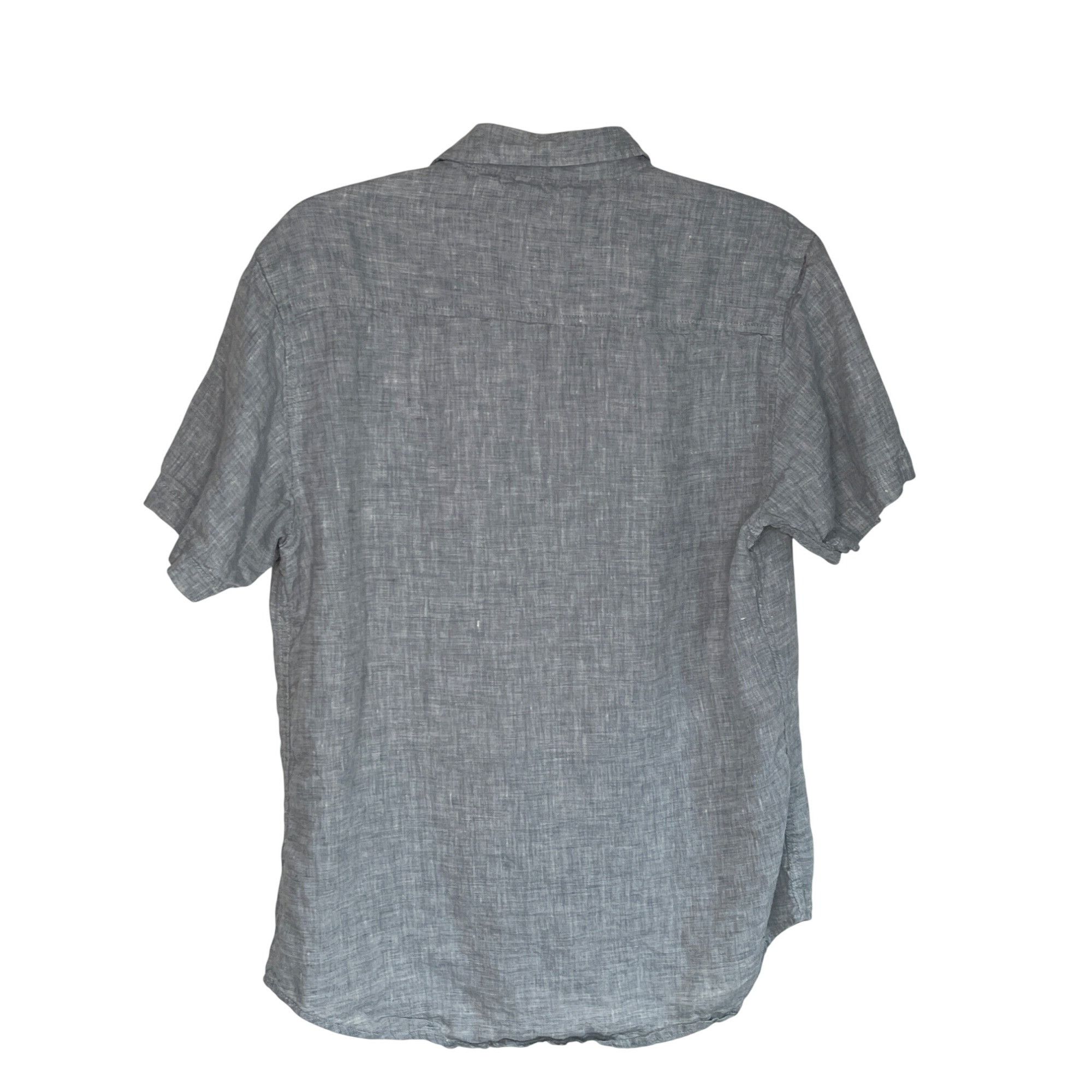Other Bohio Mens Gray Linen Short Sleeve Button-Down Shirt M 32g Size US M / EU 48-50 / 2 - 2 Thumbnail