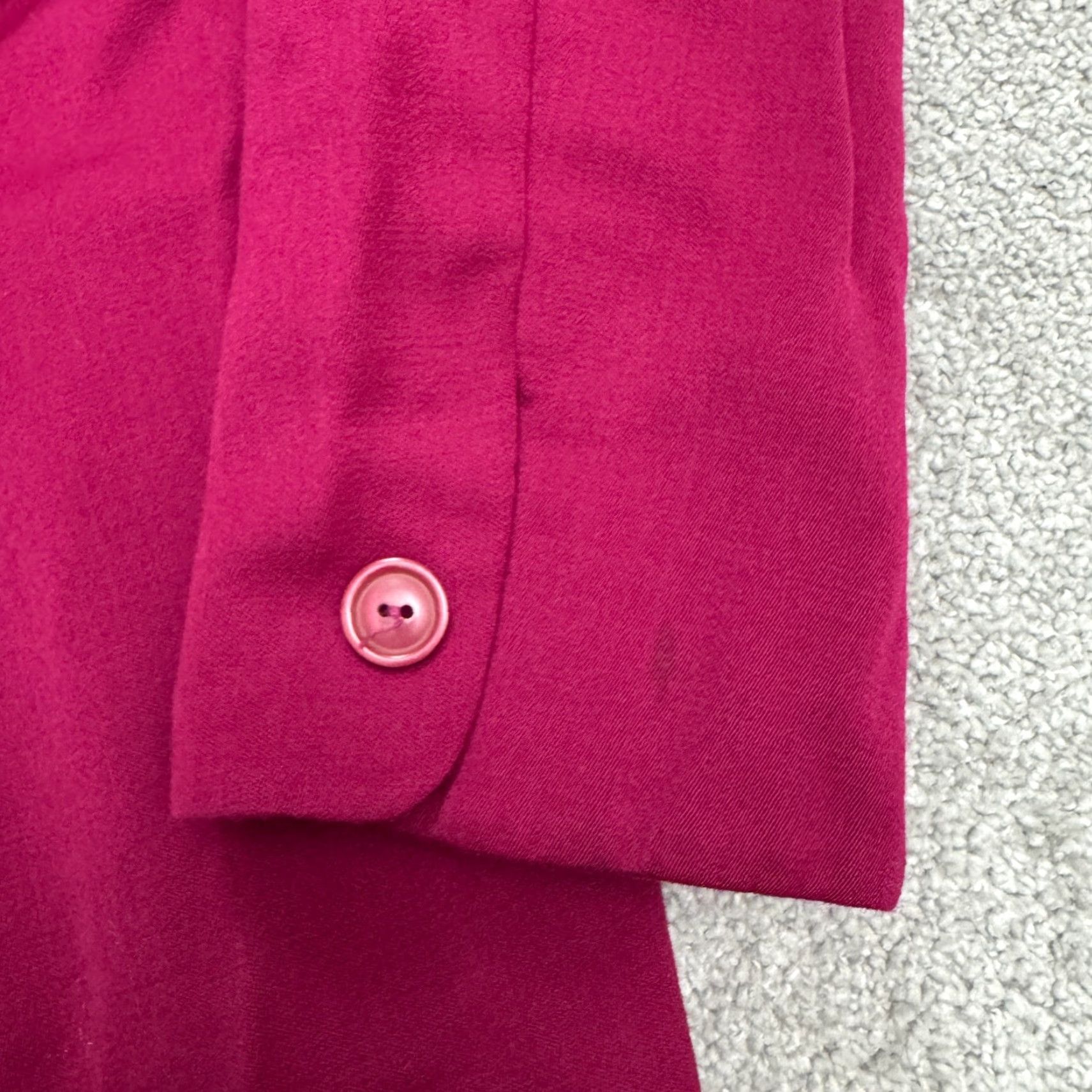 Vintage VINTAGE Rena Rowan Wool Blazer 90s Womens 14P Magenta Pink Classic Workwear Size XL / US 12-14 / IT 48-50 - 4 Thumbnail