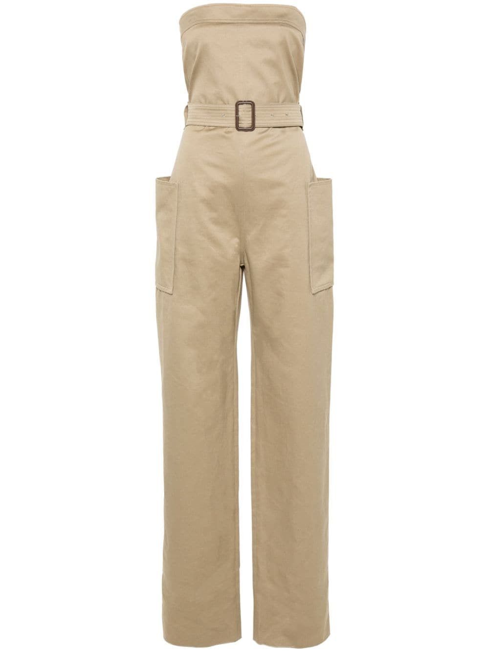 COTTON GABARDINE JUMPSUIT