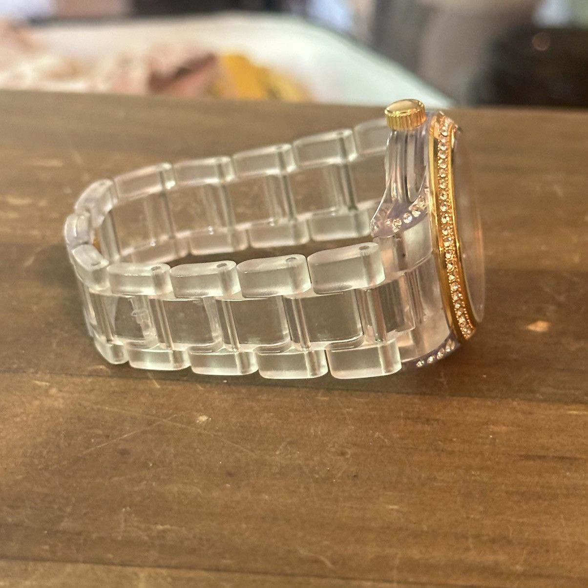 Joan Rivers Vintage Joan Rivers clear acrylic crystal accent watch Size ONE SIZE - 7 Thumbnail