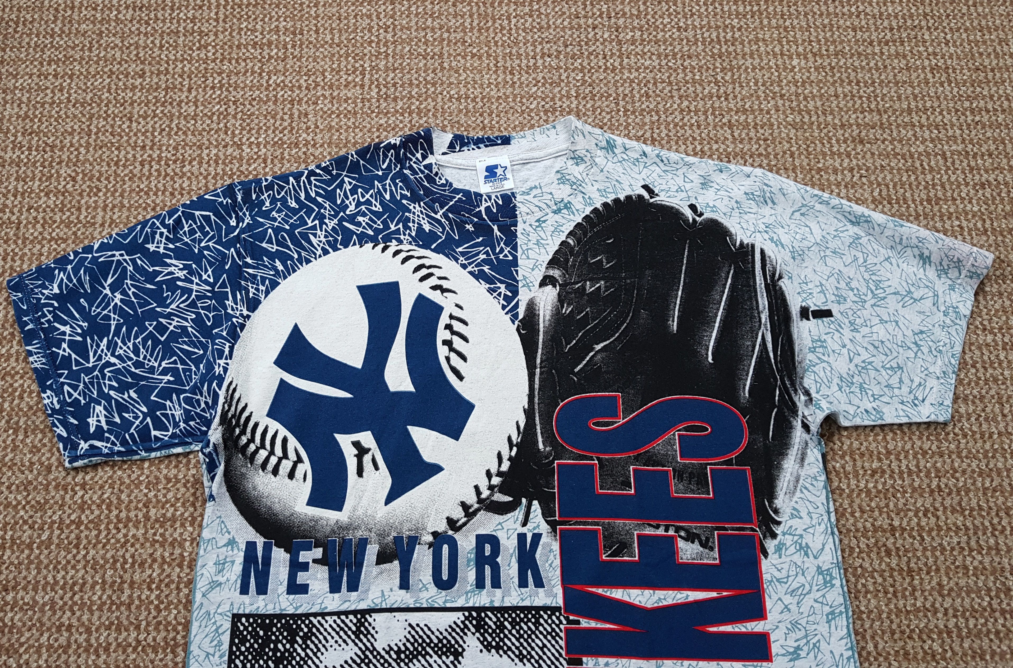 Starter MLB Vintage 90s New York Yankees Starter Over Printed Tee L Size US L / EU 52-54 / 3 - 5 Thumbnail
