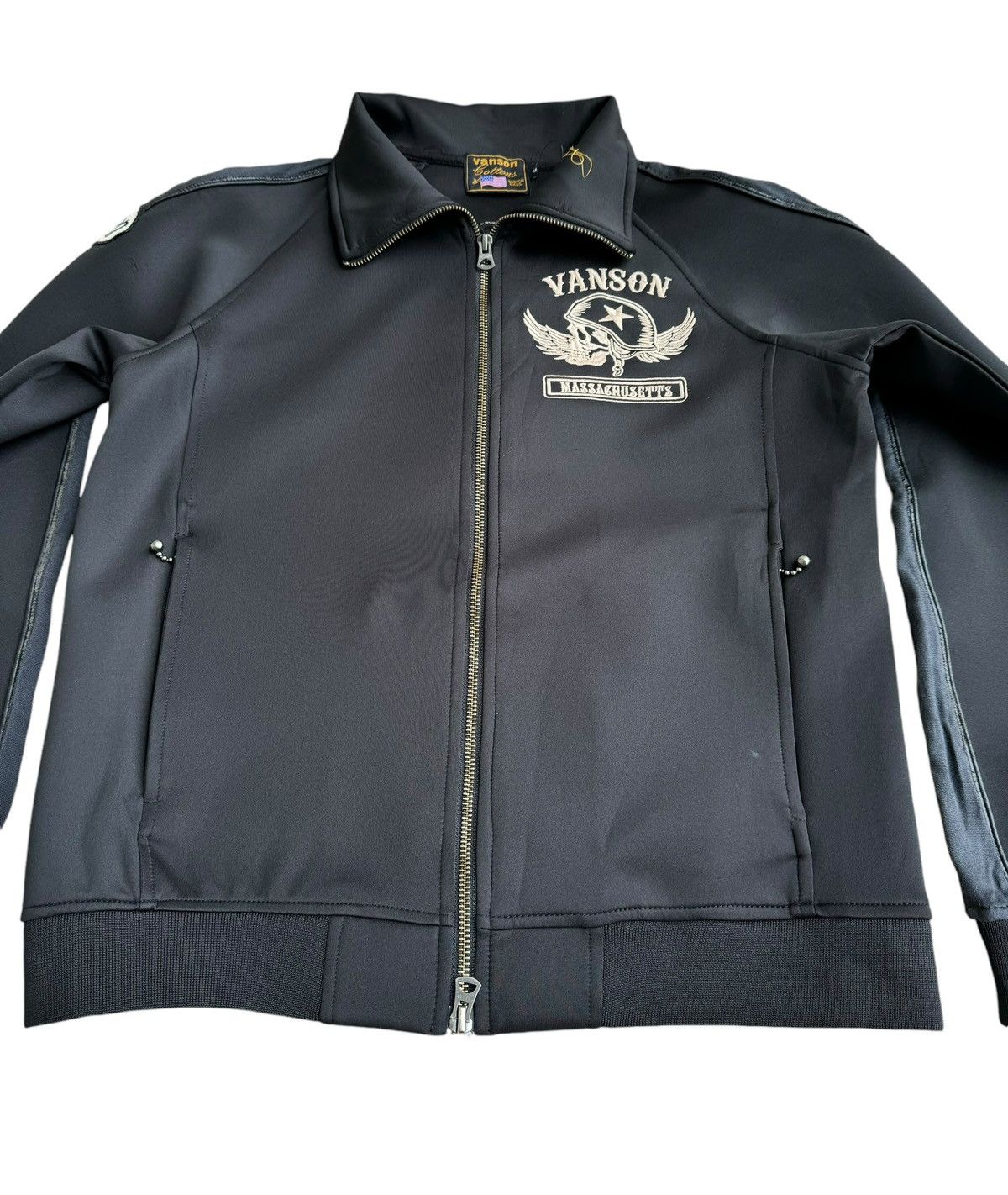 Avirex ⚡️⚡️Vintage Vanson Leather Sweater Jacket Embroidey Size US S / EU 44-46 / 1 - 3 Thumbnail
