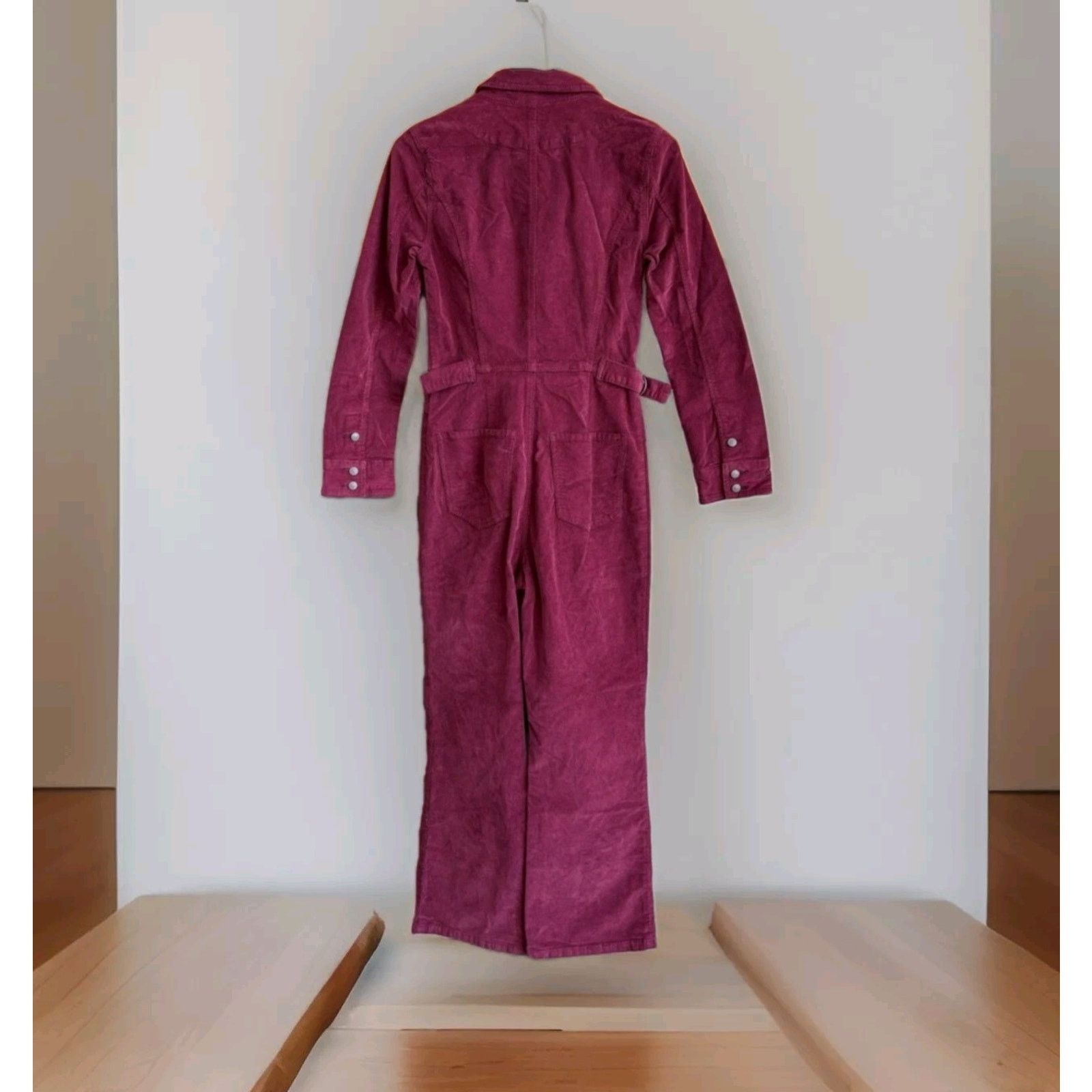 Free People Free People Take Me Out Tailored Corduroy Jumpsuit Wine 0 Size 26" / US 2 / IT 38 - 8 Thumbnail