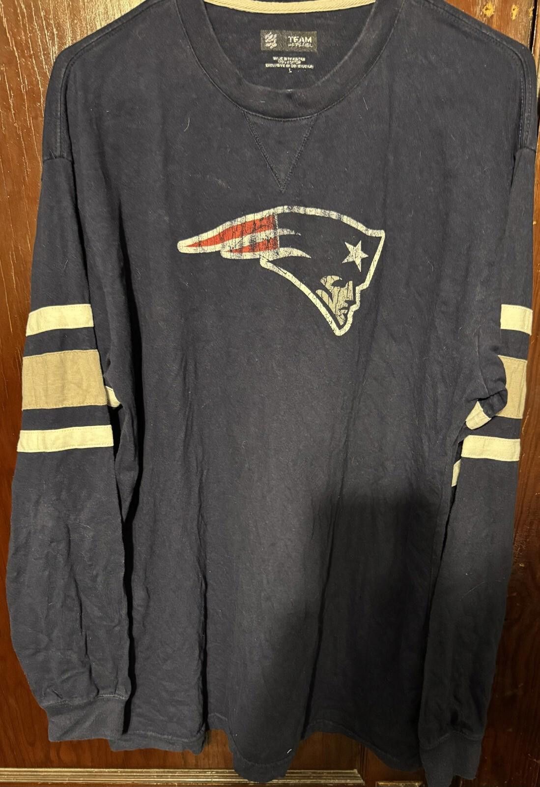 47 New England Patriots Long Sleeve Pullover sz. Men L Blue Size ONE SIZE - 1 Thumbnail