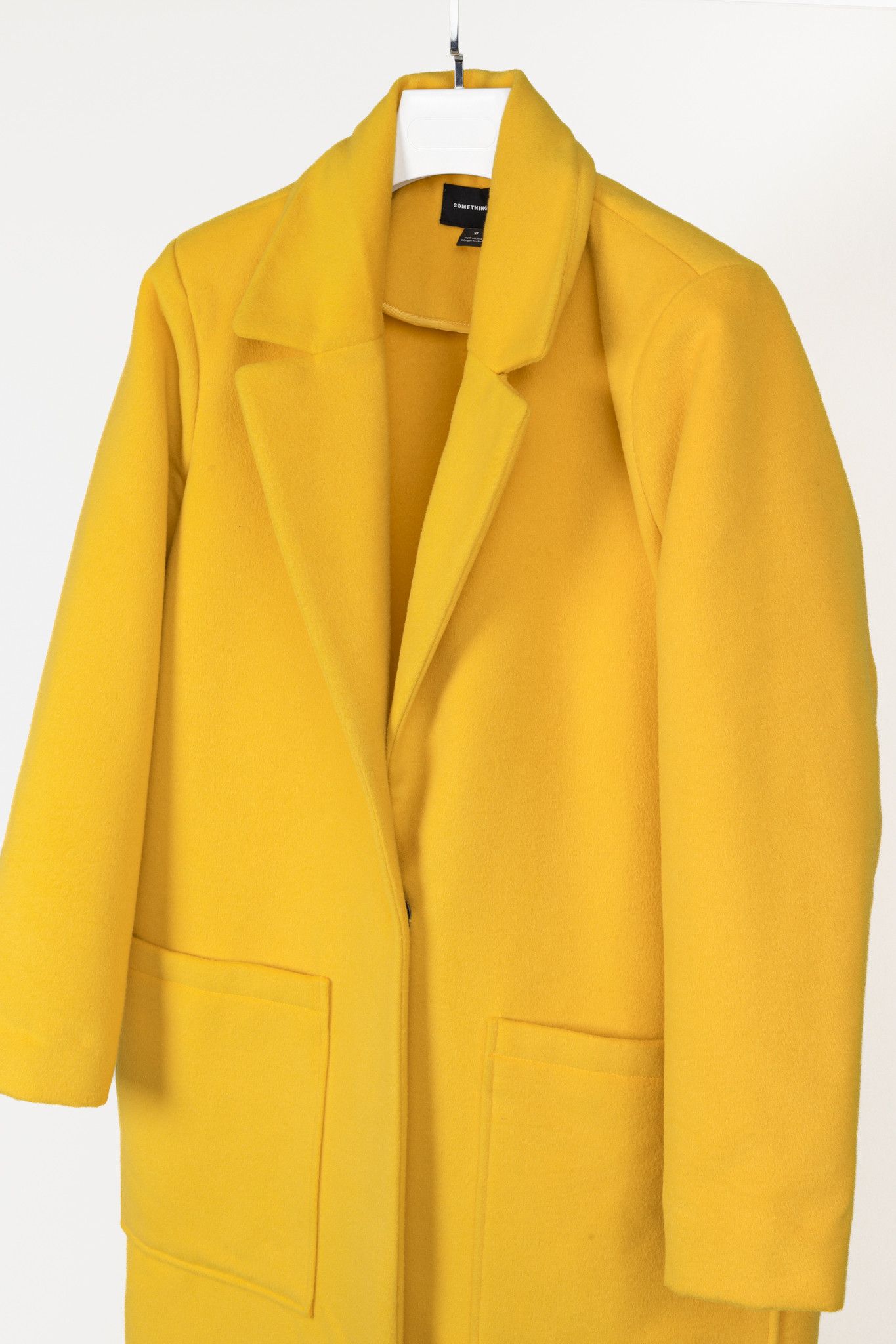 Other Something Navy Yellow Felt Patch-Pocket Over Coat Size XL / US 12-14 / IT 48-50 - 3 Thumbnail