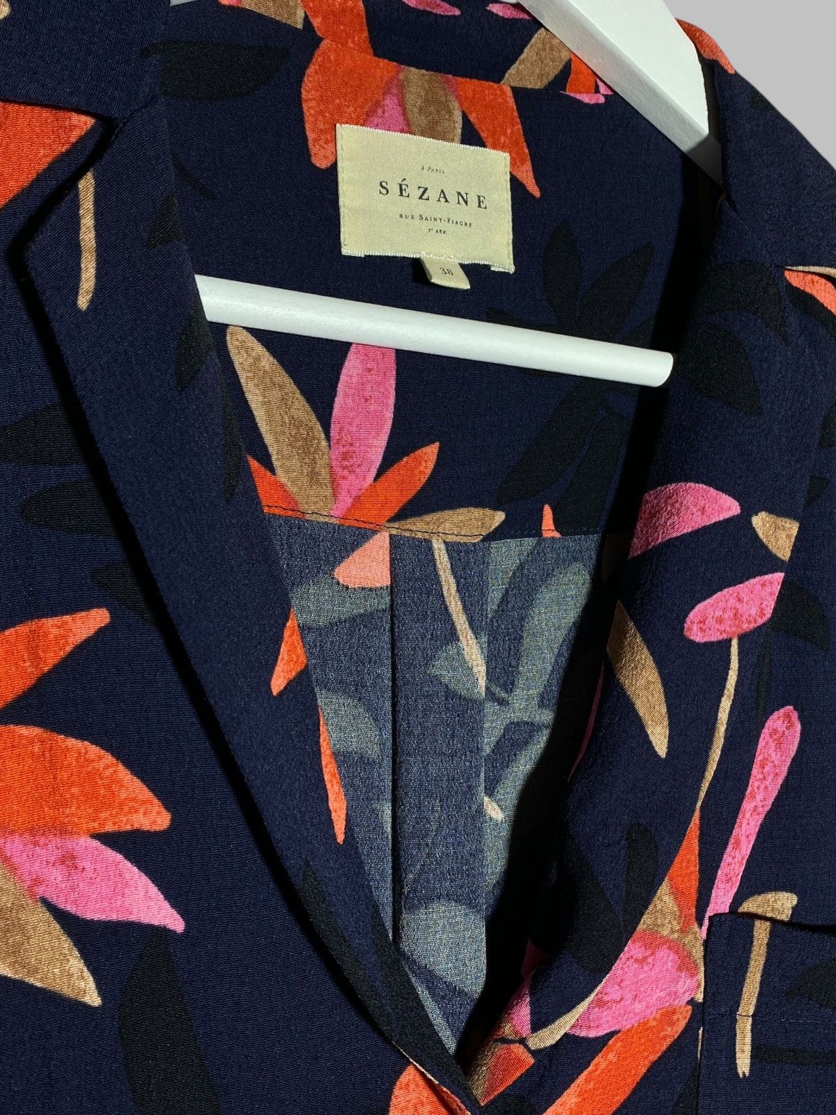 Sezane 🔥 Y2K SÉZANE FLORAL SHIRT MADE IN FRANCE PARIS VIBES Size S / US 4 / IT 40 - 4 Thumbnail